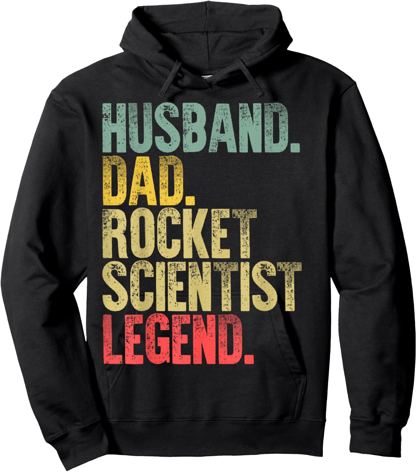 Vintage Shirt Husband Dad Rocket Scientist Legend Retro Hoodie - Hoodie | Black