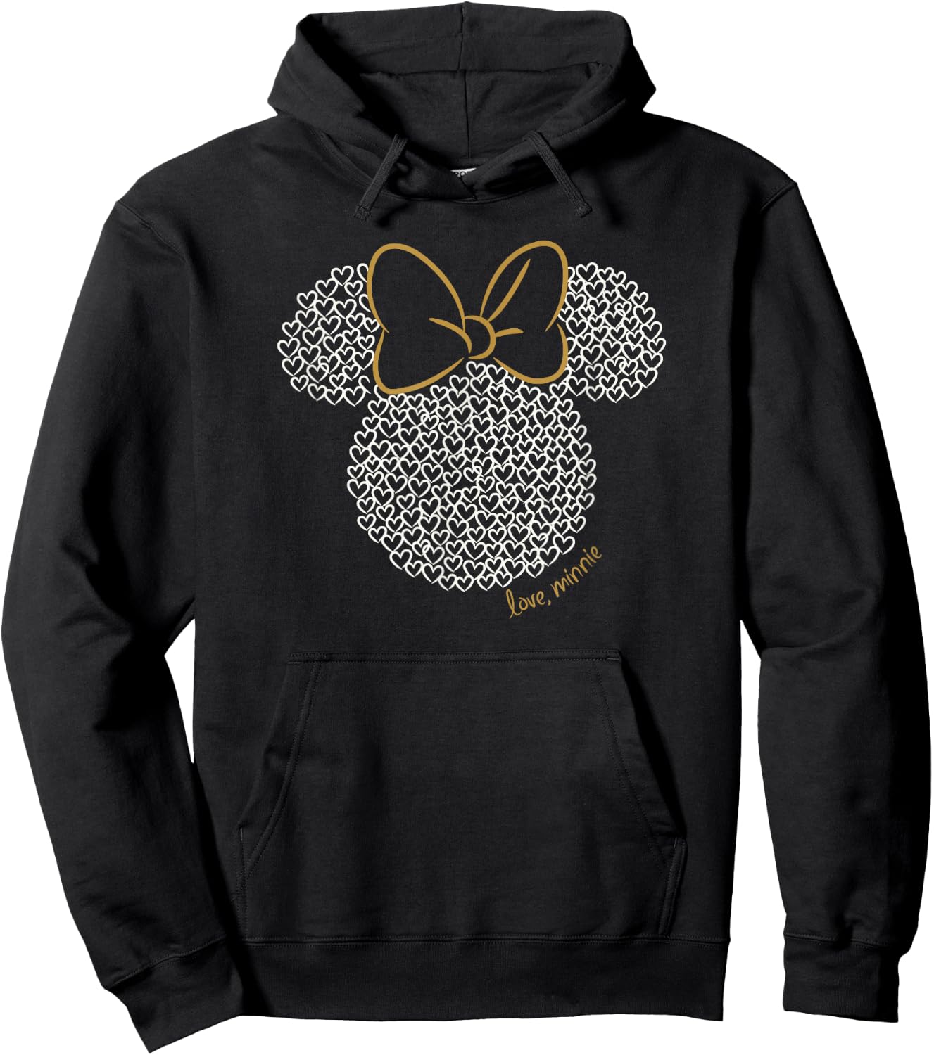 Disney Mickey and Friends Minnie Doodle Love Ears Hoodie - Hoodie | Black