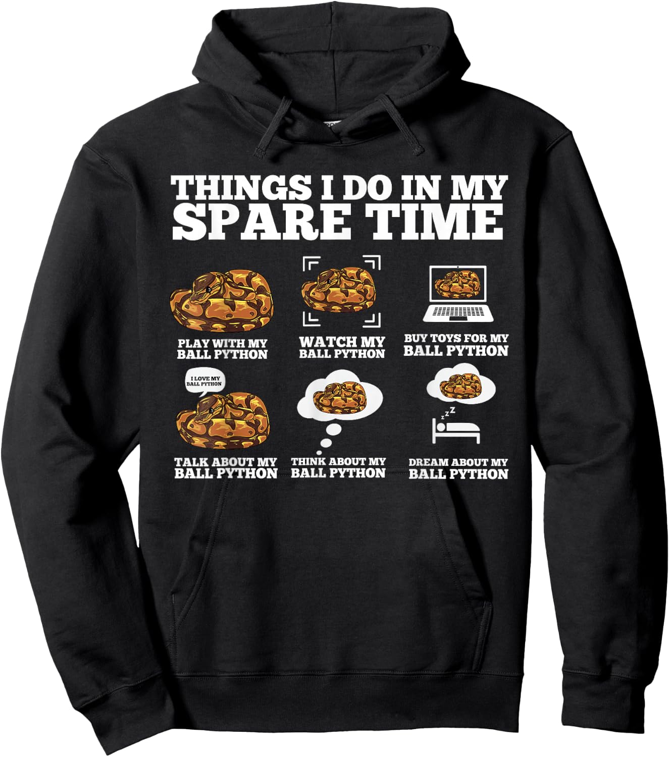 Snake Lovers - I Love Mine Hoodie - Hoodie | Black