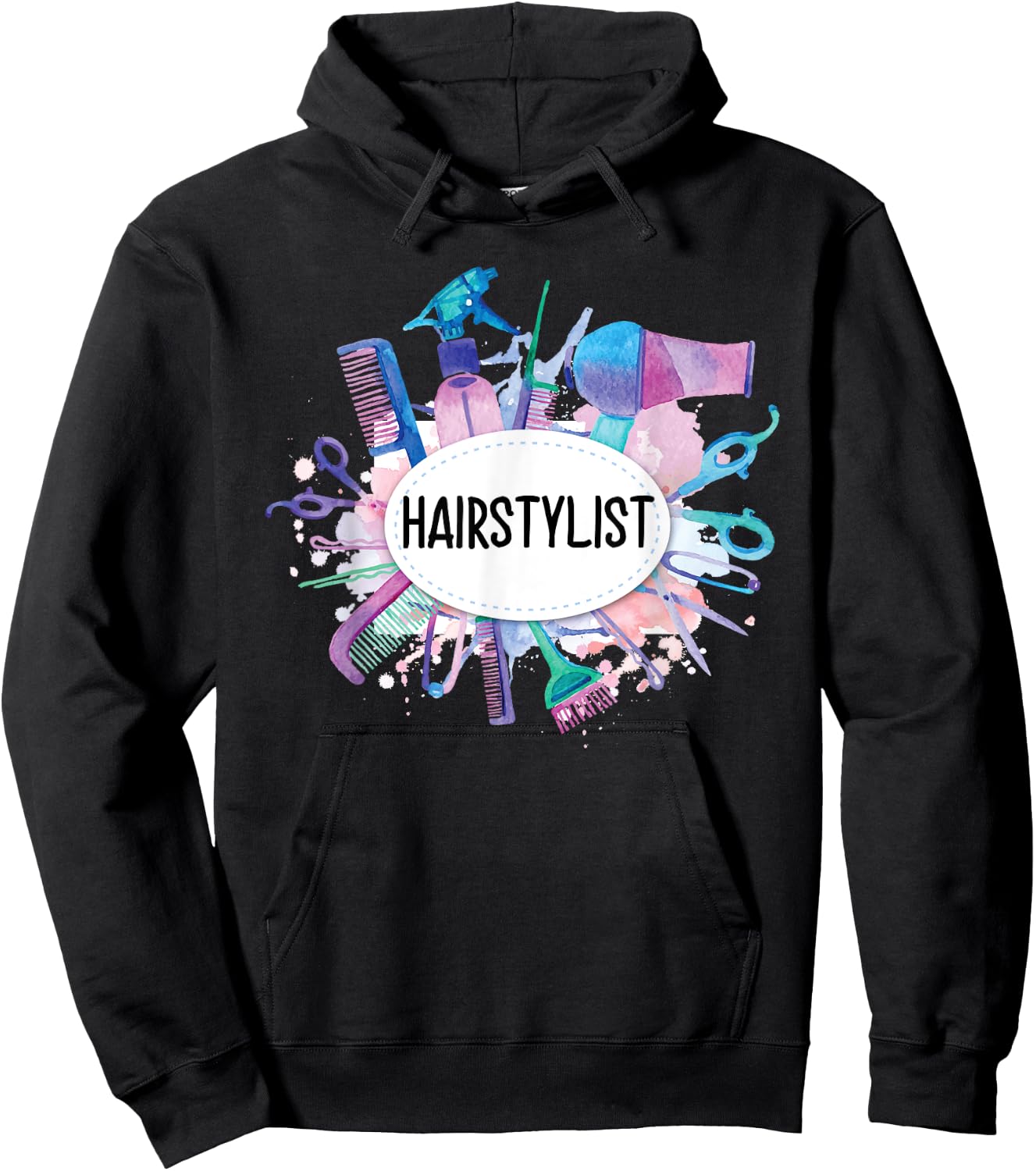 Barber Hairdresser Women Gift Hairstylist Hoodie - Hoodie | Black
