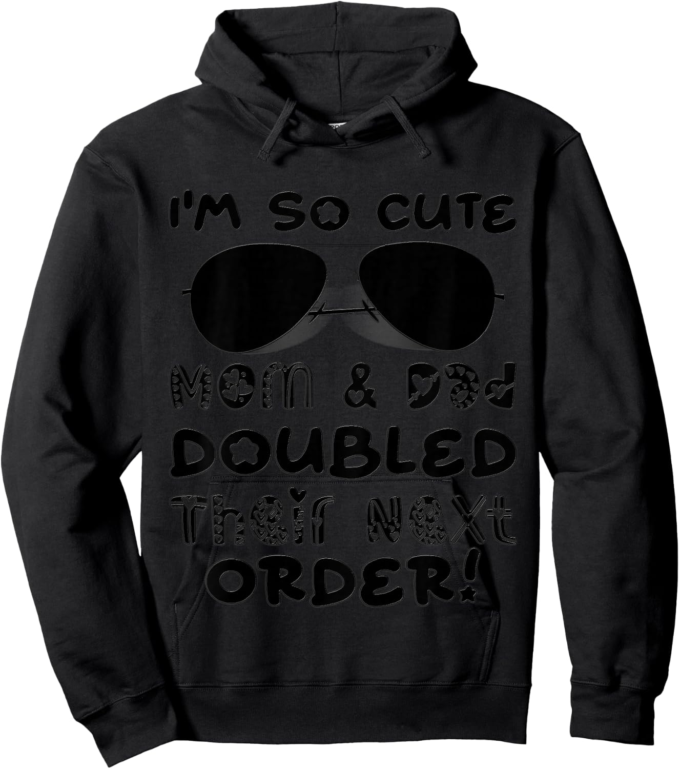 I'm So Cute Mom And & Doubled Their Next Order Twins Baby Hoodie - Hoodie | Black