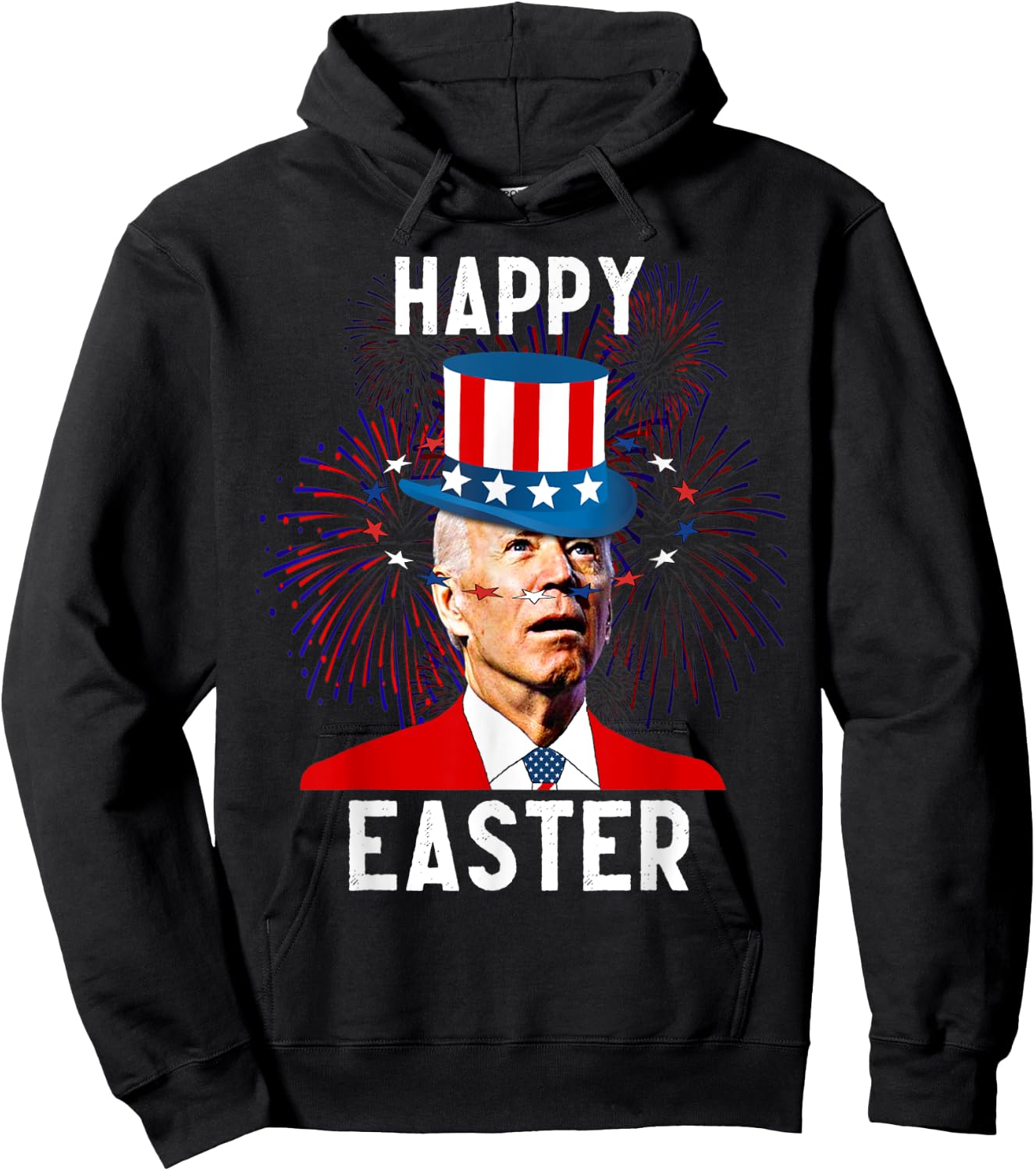 Funny Joe Biden Happy Easter For Fourth Of July Hoodie - Hoodie | Black