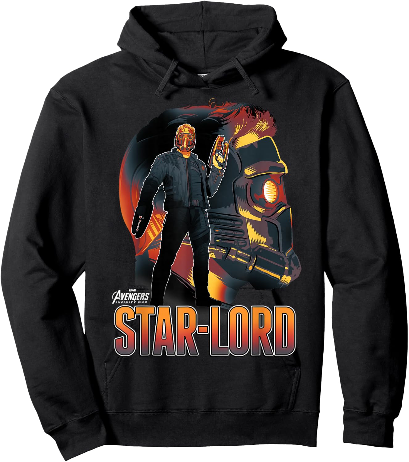 Marvel Infinity War Star-Lord Head Profile Graphic Hoodie - Hoodie | Black