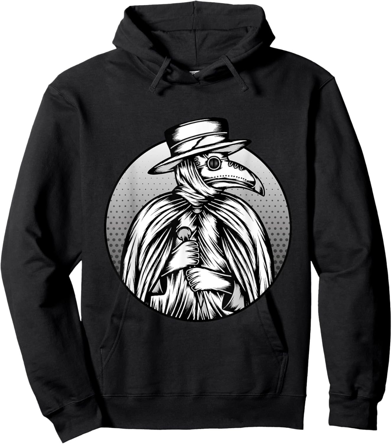 Pest Doctor Plague Doctor Bird Mask Medieval Tarot Scary Hoodie - Hoodie | Black