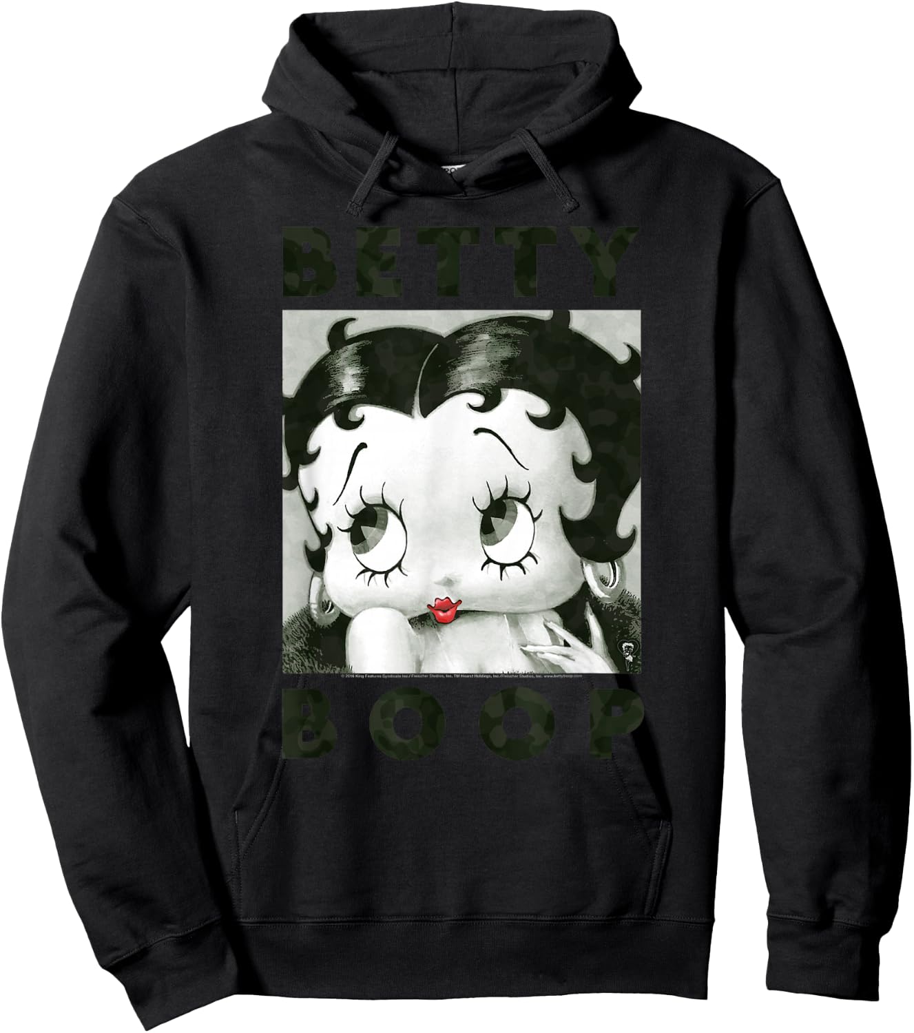 Betty Boop Camo Glamour Hoodie - Hoodie | Black