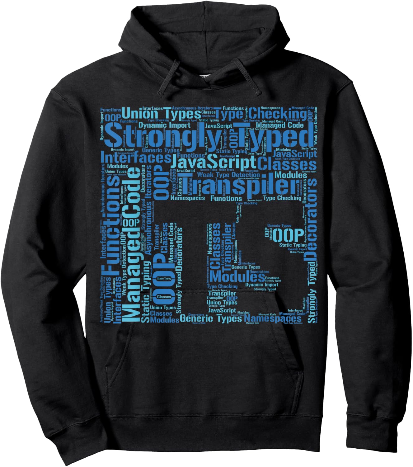 Original TypeScript Cloud | JavaScript Hoodie - Hoodie | Black
