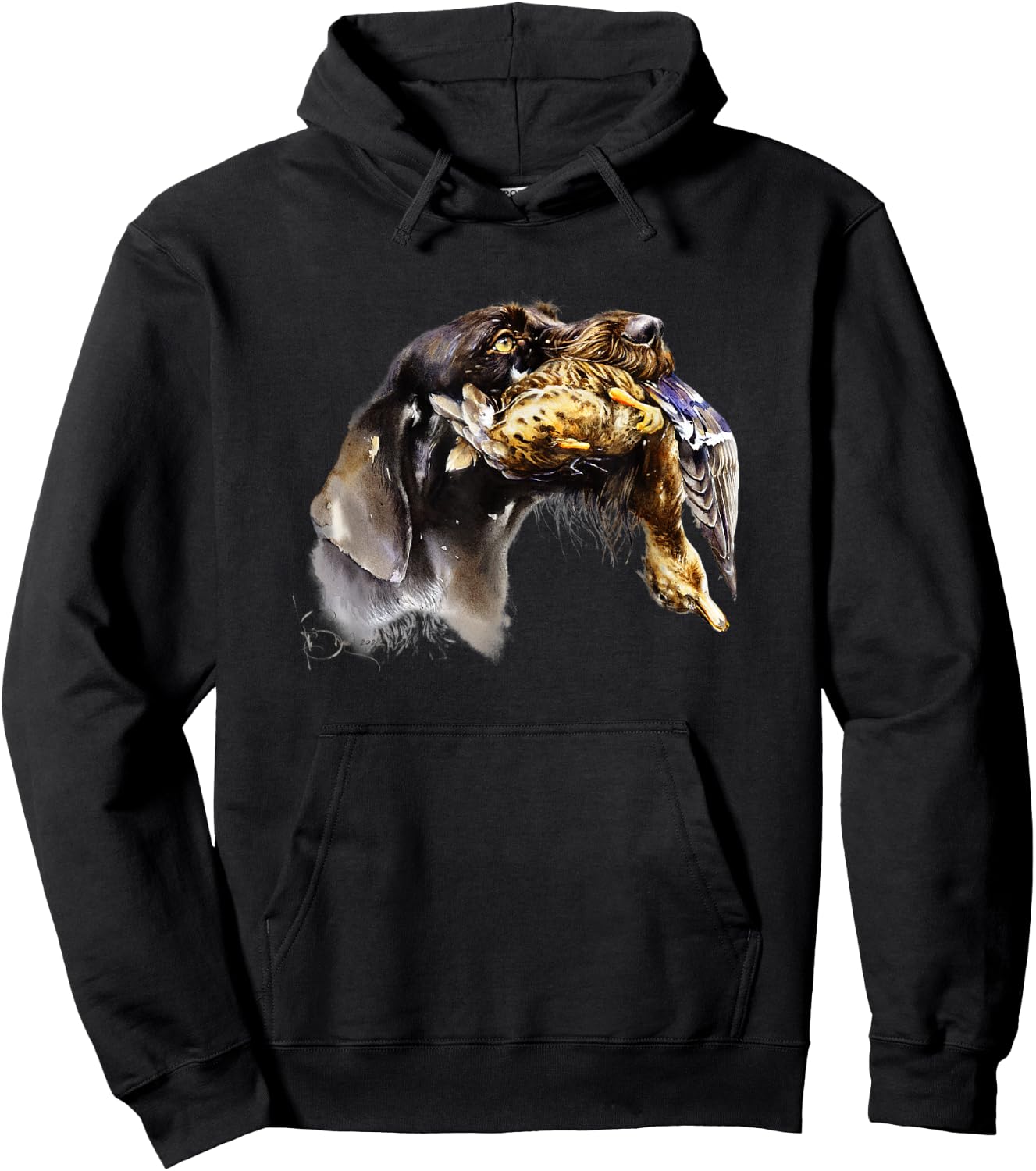 German Wirehaired Pointer Deutsch Drahthaar Hoodie - Hoodie | Black