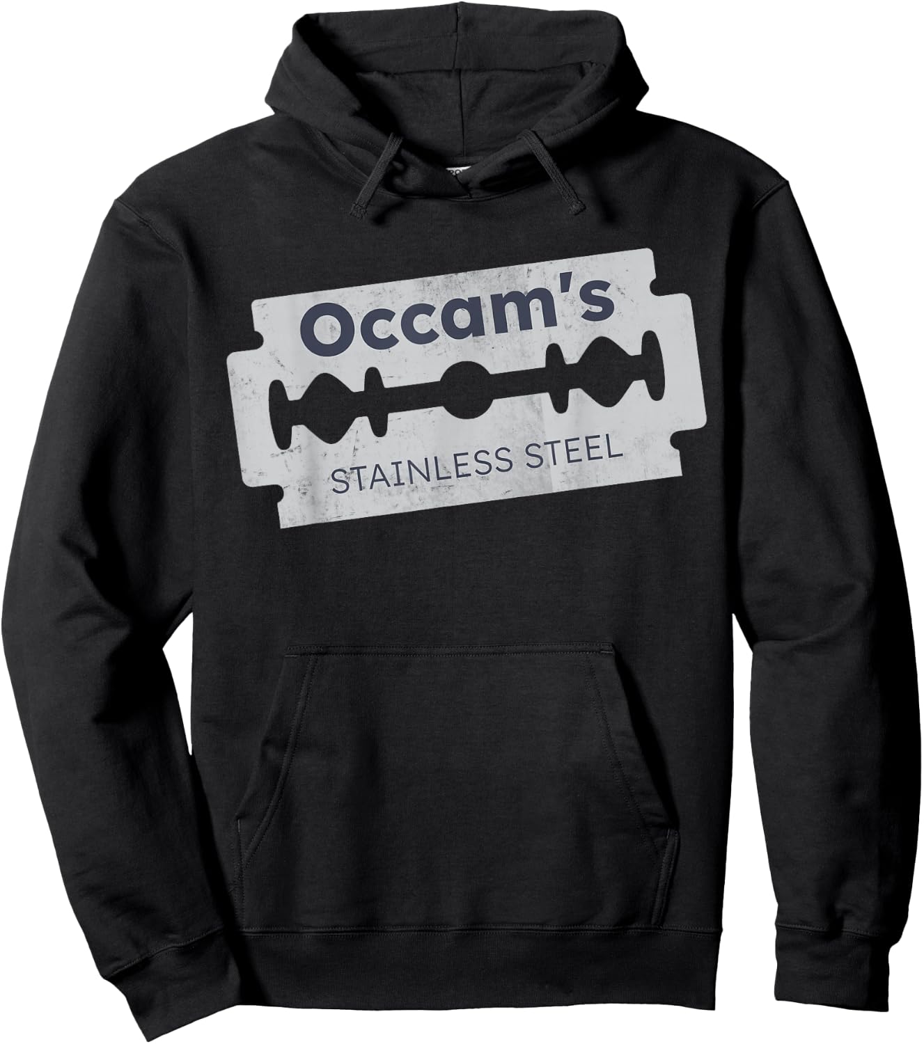 Occam's Razor Blade - Visual pun - Philosophers and barbers Hoodie - Hoodie | Black