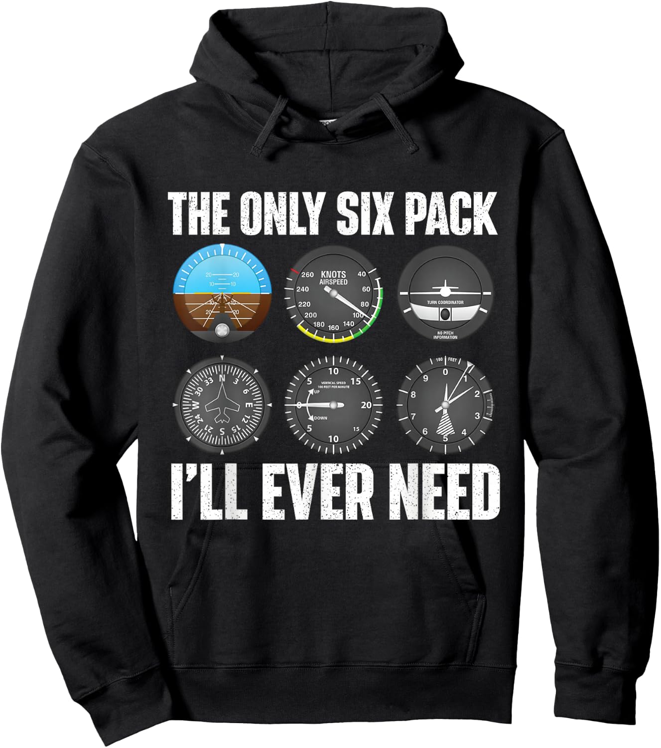 The Only Six Pack I'll Ever Need - Airline Pilot Plane Lover Hoodie - Hoodie | Black