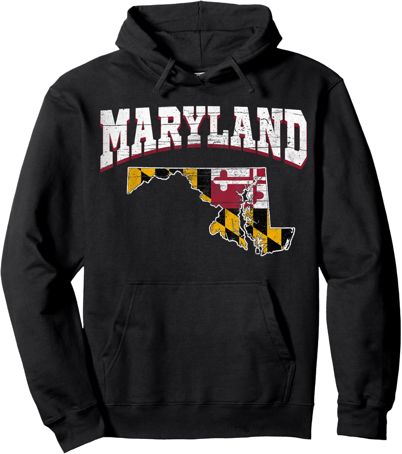 US Citizen Proud America State Flag Land Map Maryland Hoodie - Hoodie | Black