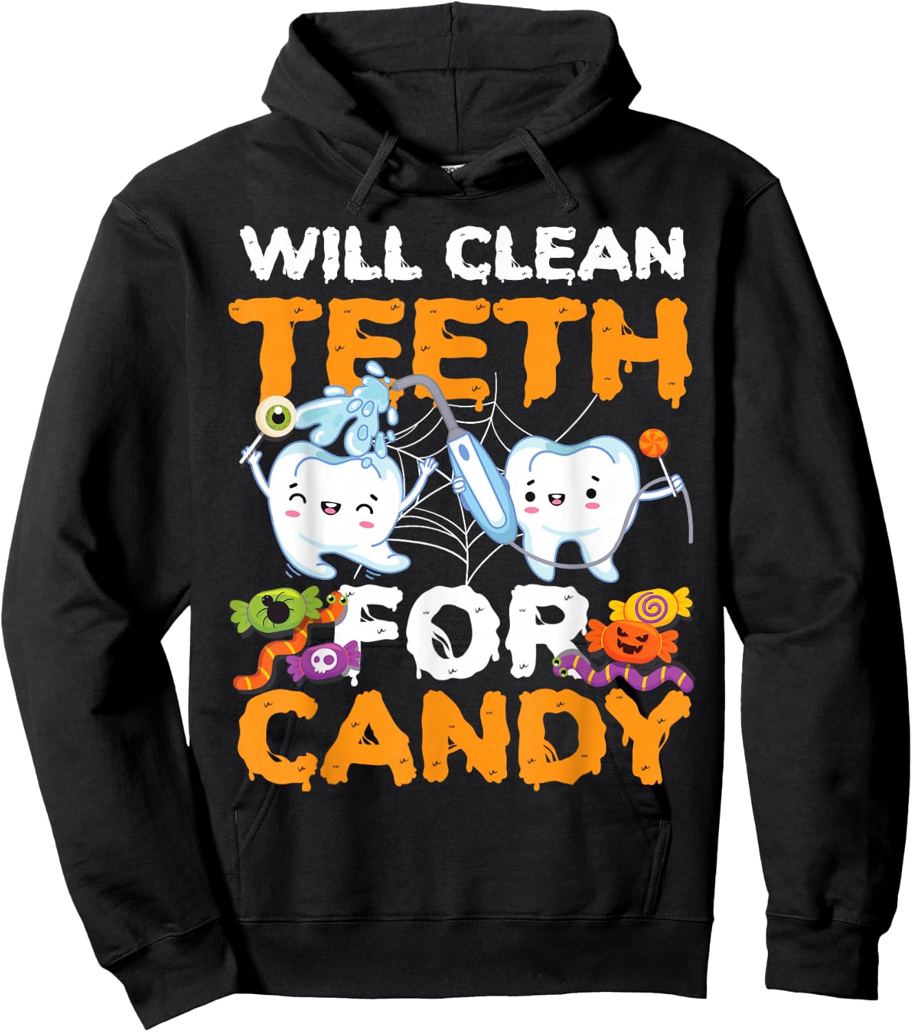 Dentist Dental Assistant Hygienist Halloween Tooth Hoodie - Hoodie | Black