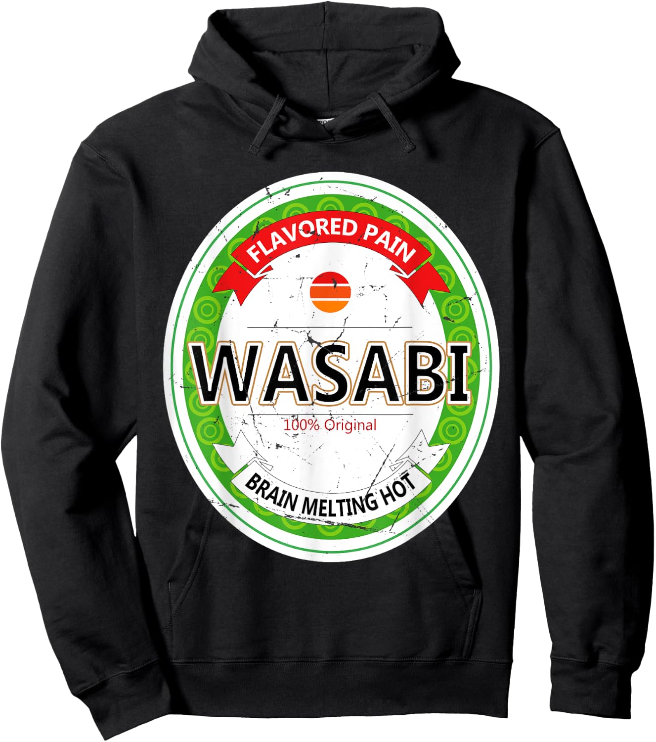 Wasabi Funny Japanese Sushi Condiment Halloween Costume Hoodie - Hoodie | Black