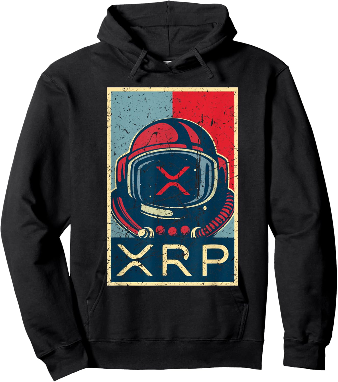 Retro Vintage XRP Ripple Clothing Astronaut Men Women Hoodie - Hoodie | Black