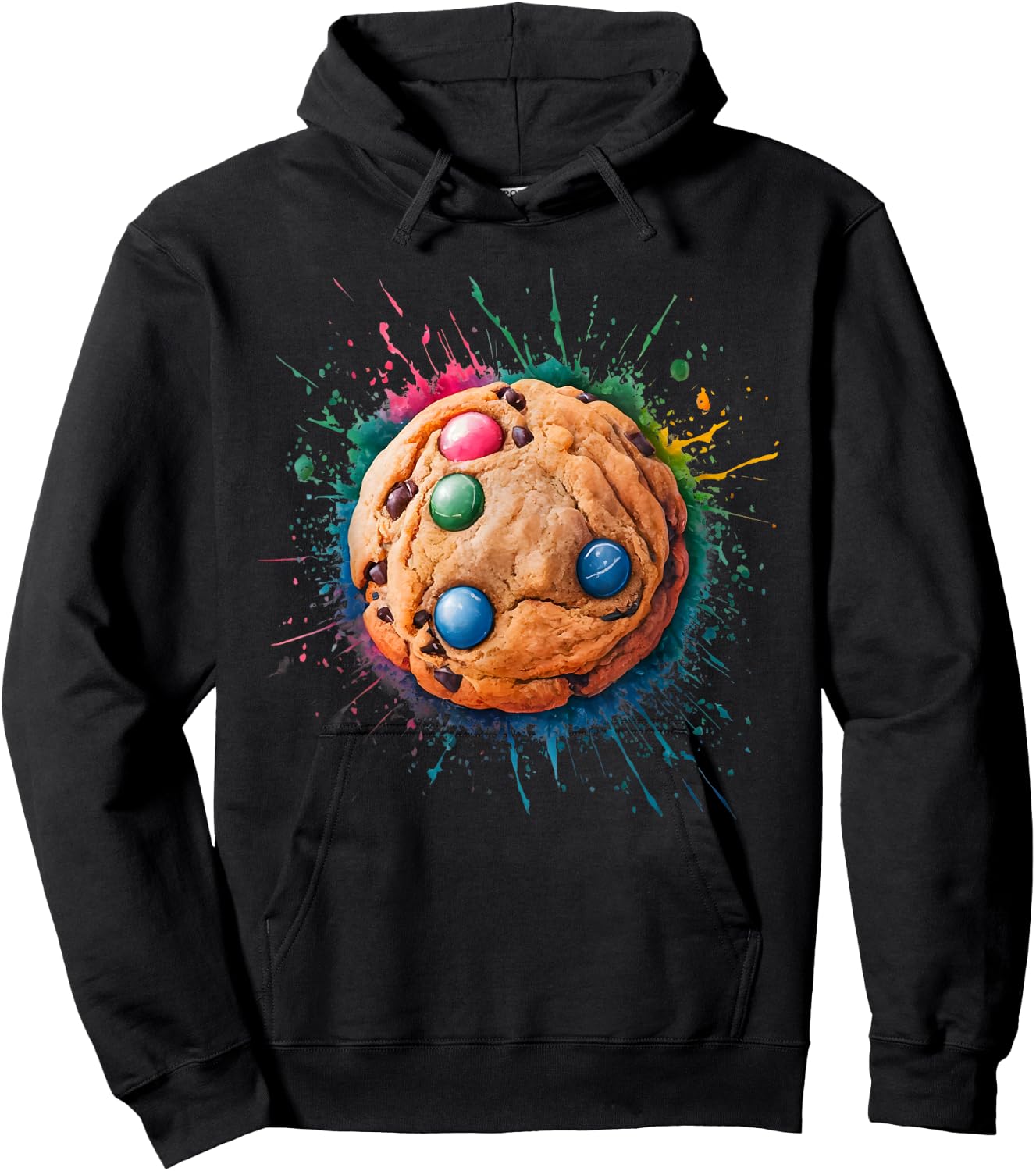 Baking Baker Men Woman Colorful Watercolor Cookie Hoodie - Hoodie | Black