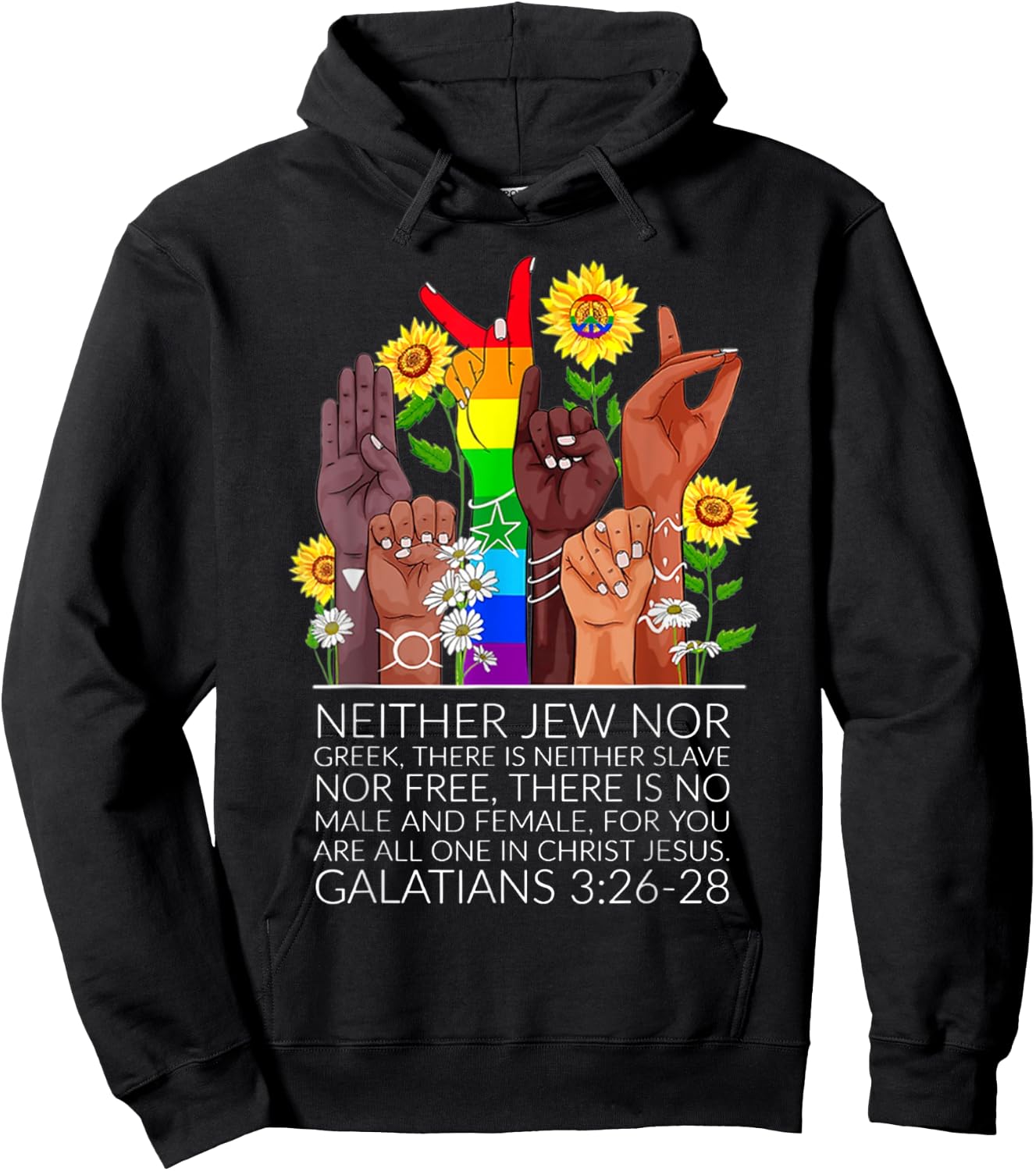 Neither Jew Nor Greek There Is Neither Slave Nor Free Hoodie - Hoodie | Black