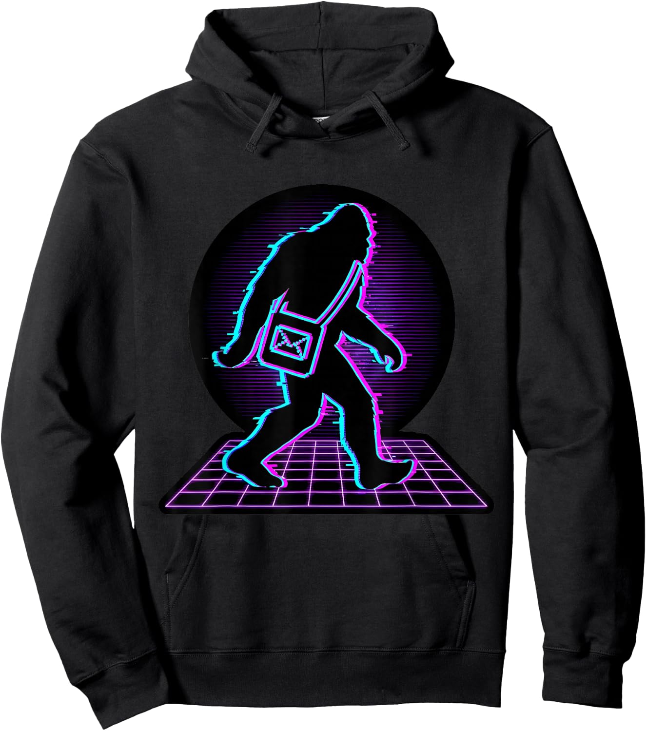 Bigfoot Postal Worker Retro Mail Carrier Hoodie - Hoodie | Black