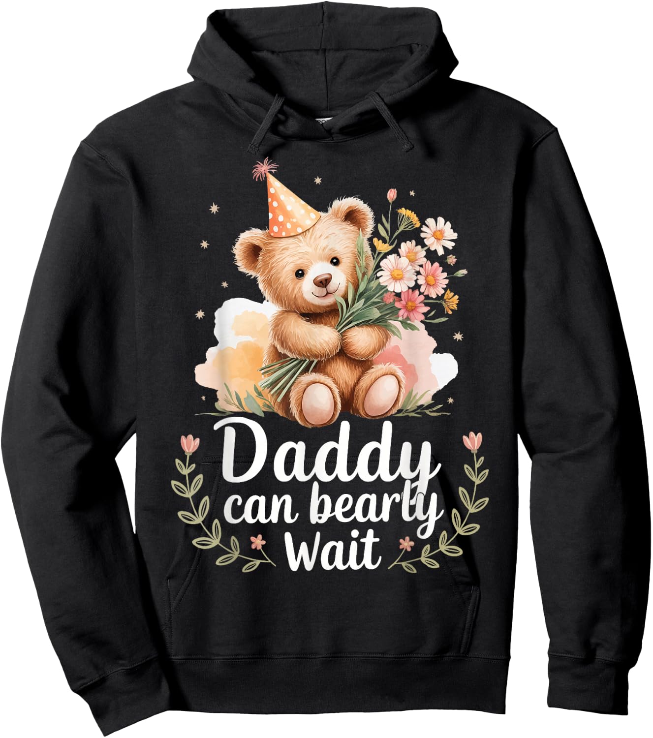 Daddy Can Bearly Wait Hoodie - Hoodie | Black