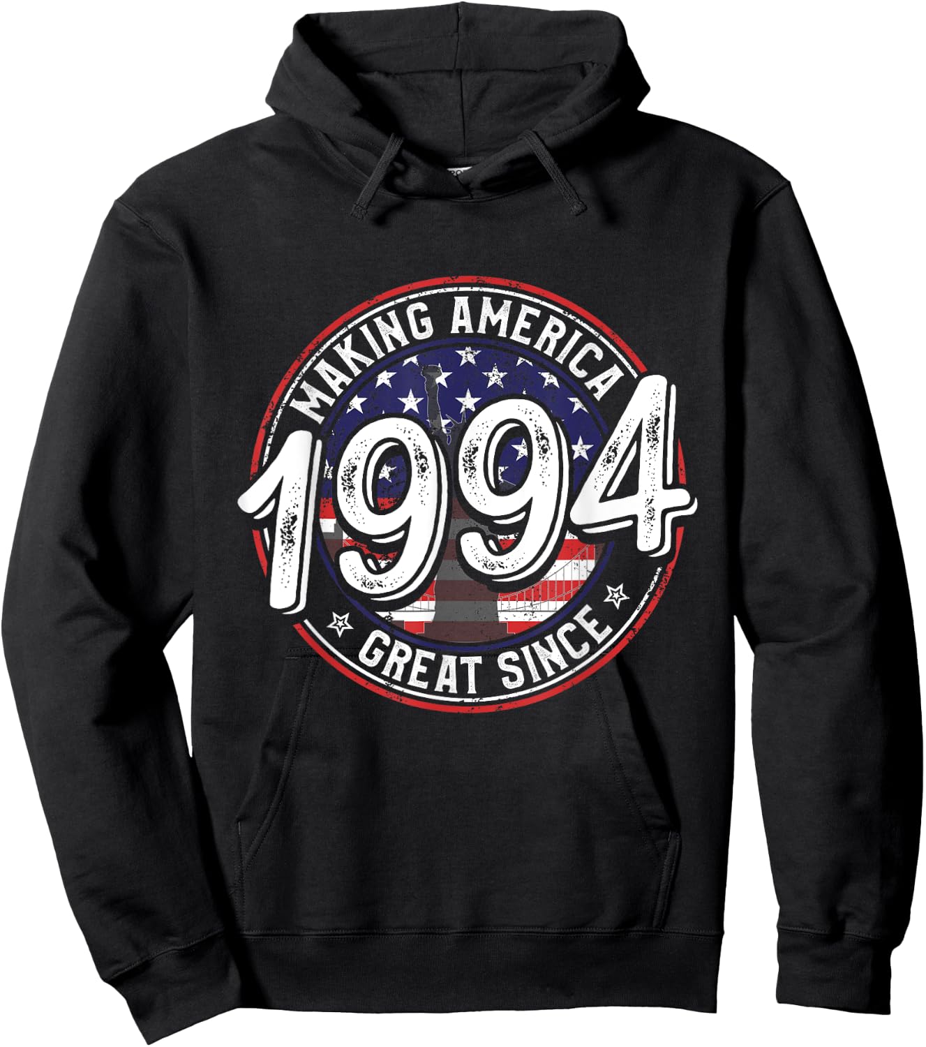 Making America Great Since 1994 American Flag Birthday Hoodie - Hoodie | Black