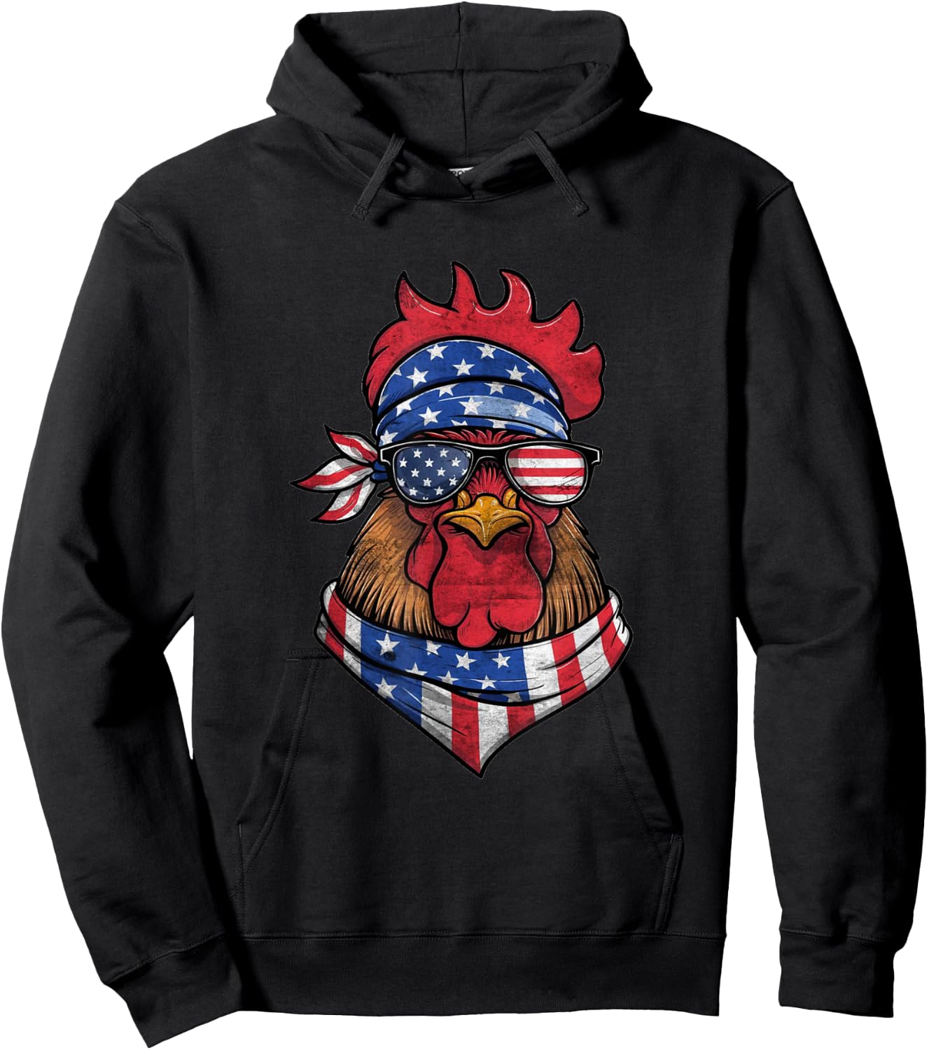 4th Of July Boys Kids Fourth Of July American Bald Eagle Hoodie - Hoodie | Black