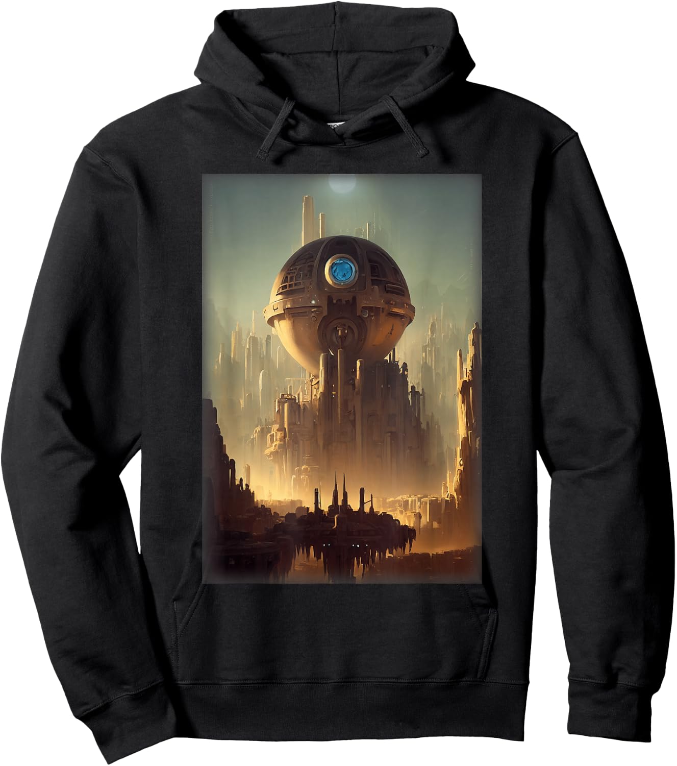 Fantasy Sci-Fi Environment Mechanical Sun Doomsday Hoodie - Hoodie | Black