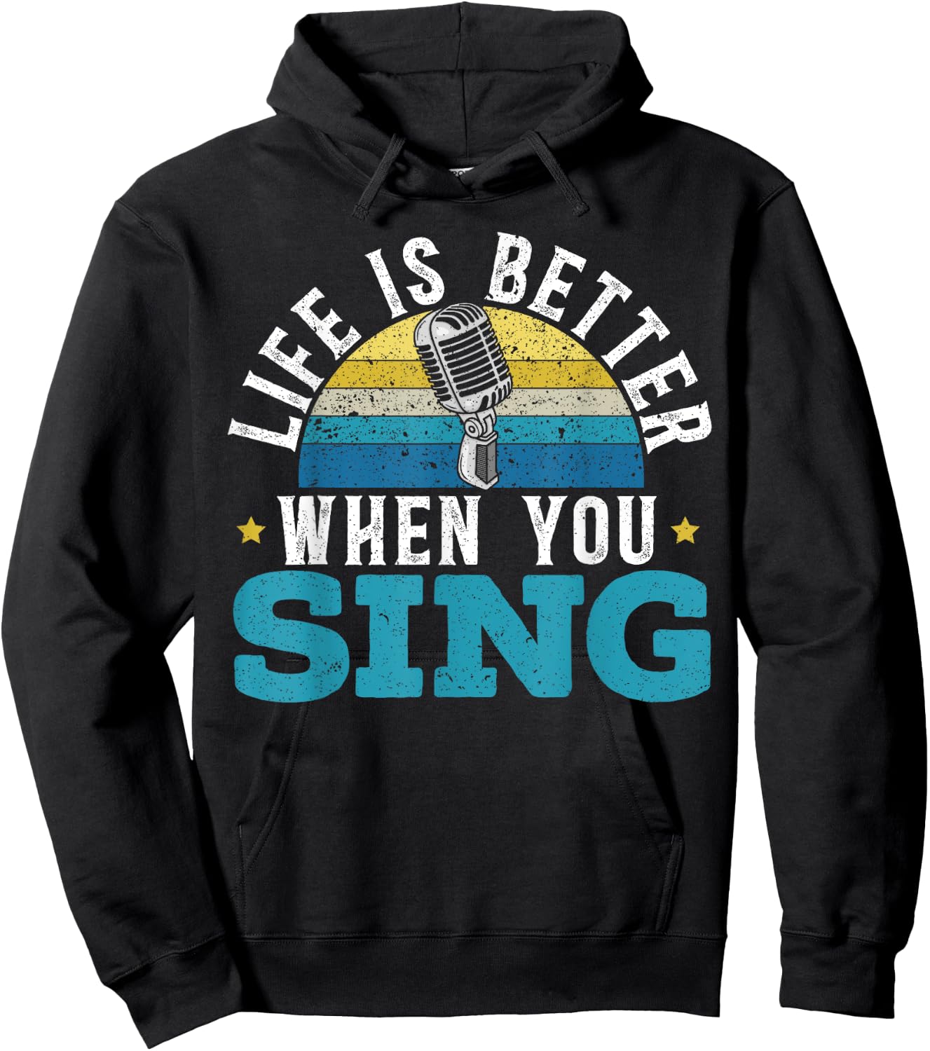 Life Is Better When You Sing Singer Music Karaoke Lover Hoodie - Hoodie | Black