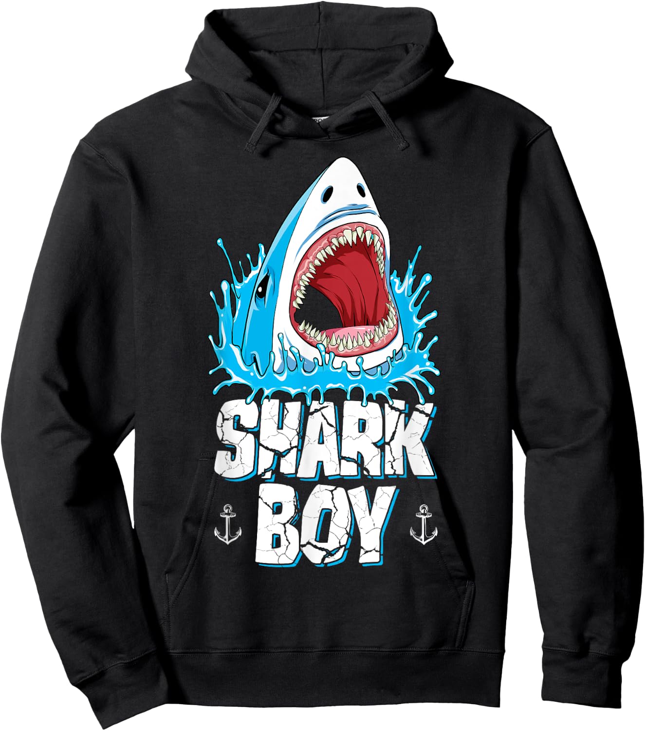 Shark Boy T Shirt Family Matching Men Boys Kids Jawsome Gift Hoodie - Hoodie | Black