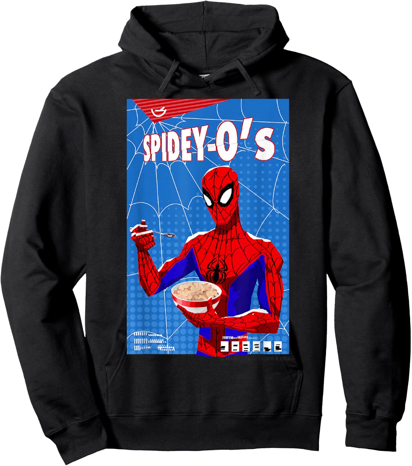 Marvel Spider-Man Spiderverse Spidey-O's Box Graphic Hoodie - Hoodie | Black