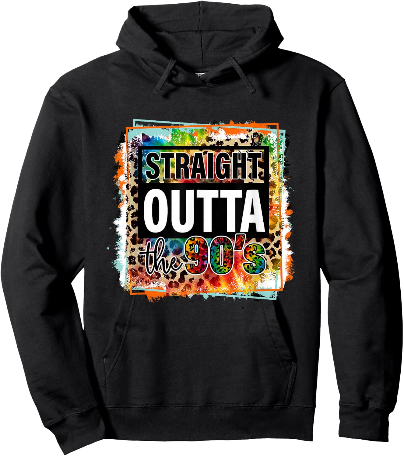 1990's 90s I Heart The Nineties Hoodie - Hoodie | Black