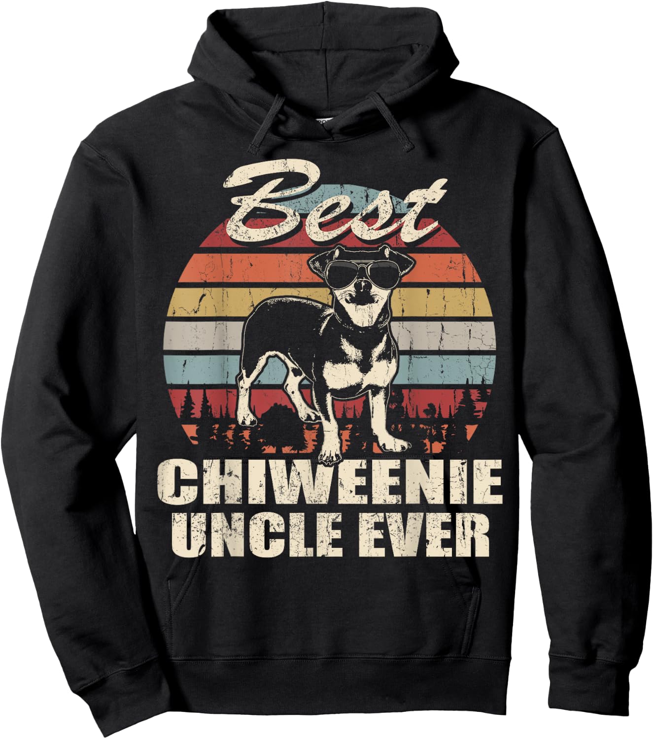 Best Chiweenie Uncle Ever Funny Gift Father's Day For Hoodie - Hoodie | Black