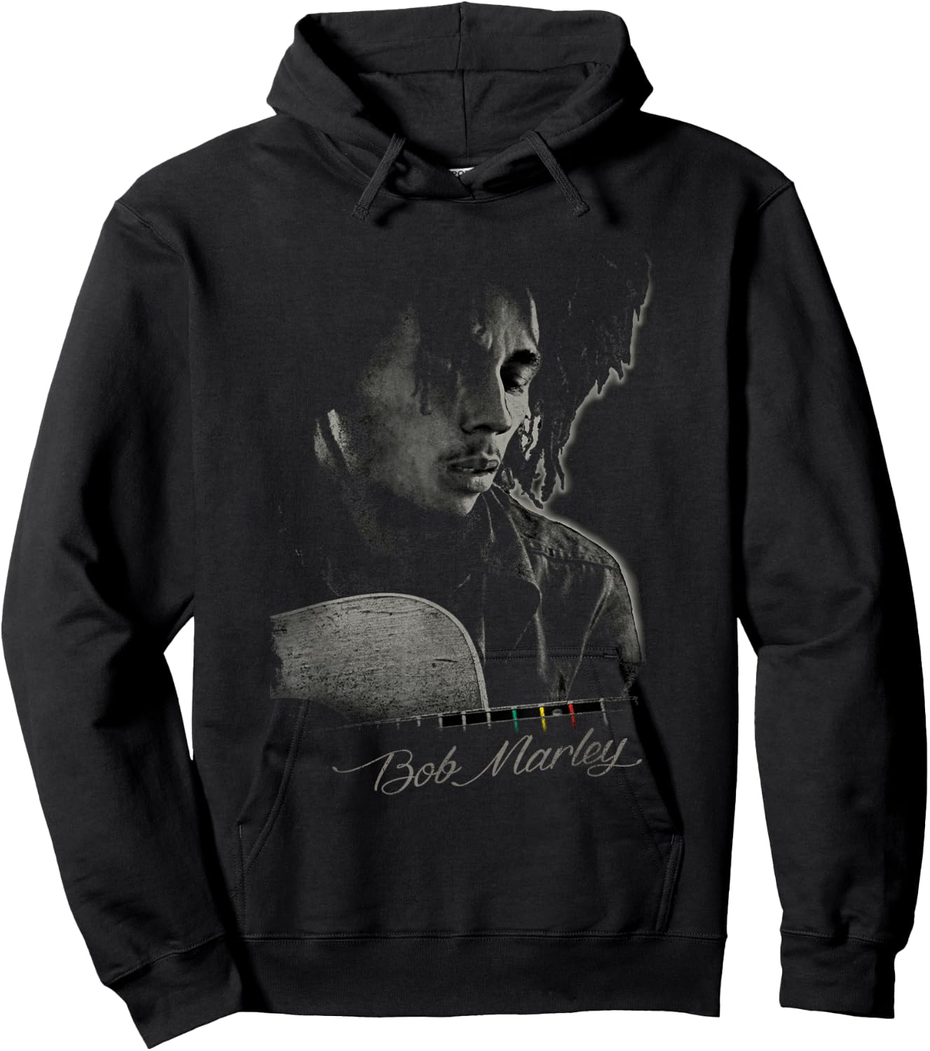 Bob Marley Catch A Fire Guitar Small Hoodie - Hoodie | Black