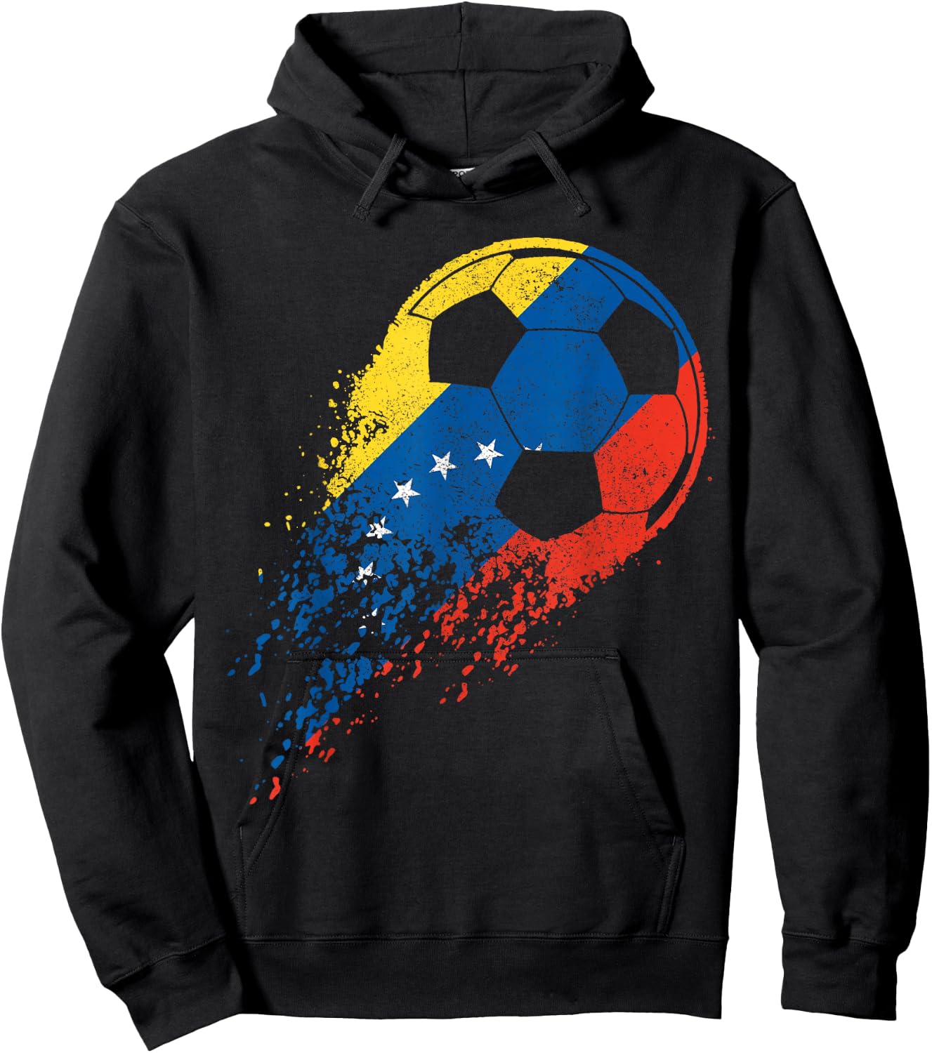 Venezuelan Pride Football Player Flag Hoodie - Hoodie | Black