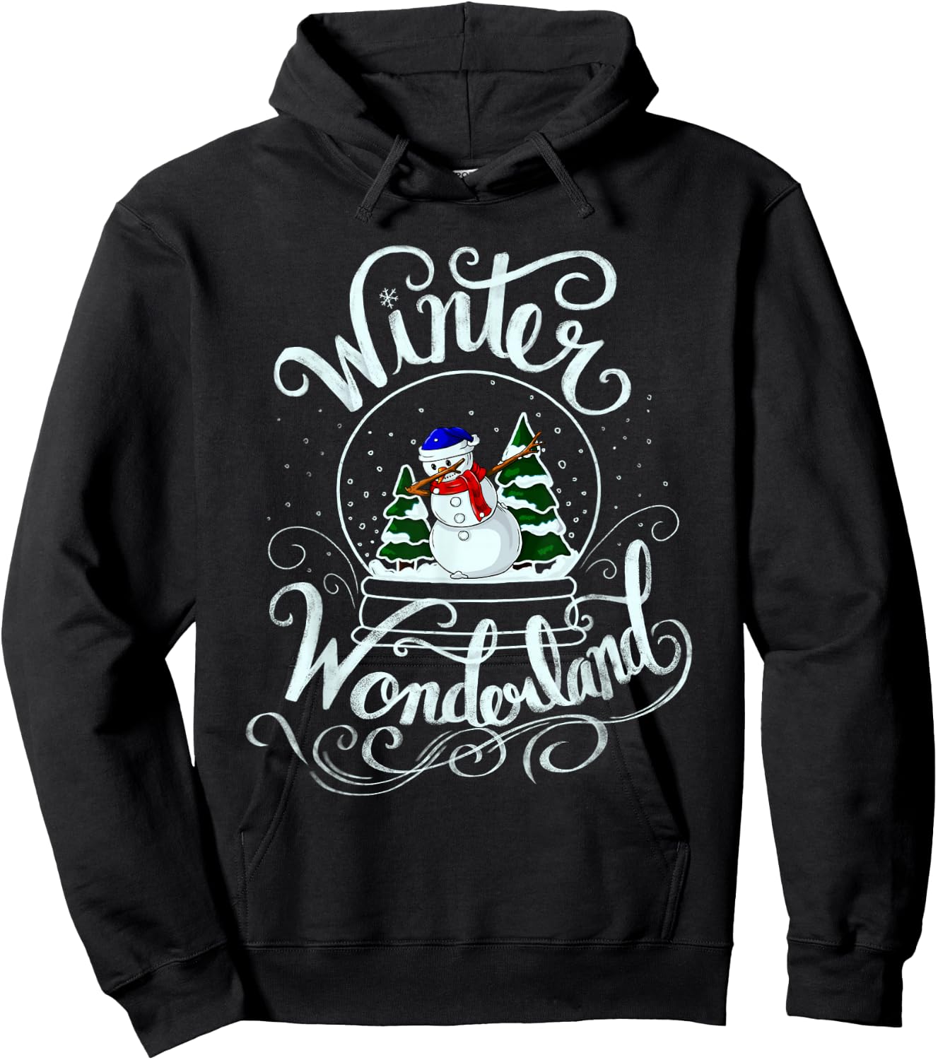 Winter Wonderland Snow Glob Xmas Dabbing Snowman Snowball Hoodie - Hoodie | Black