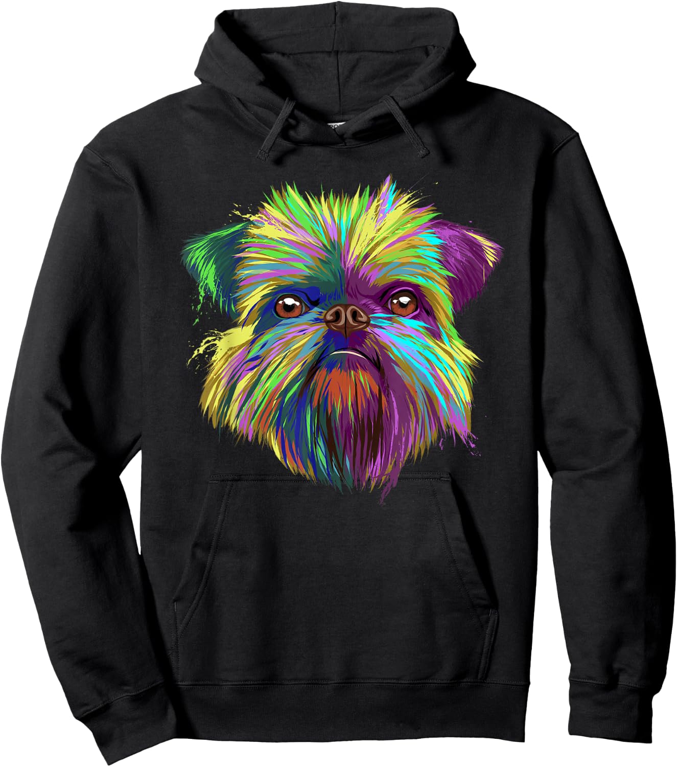 Colourful Dog Brussels Griffon Hoodie - Hoodie | Black