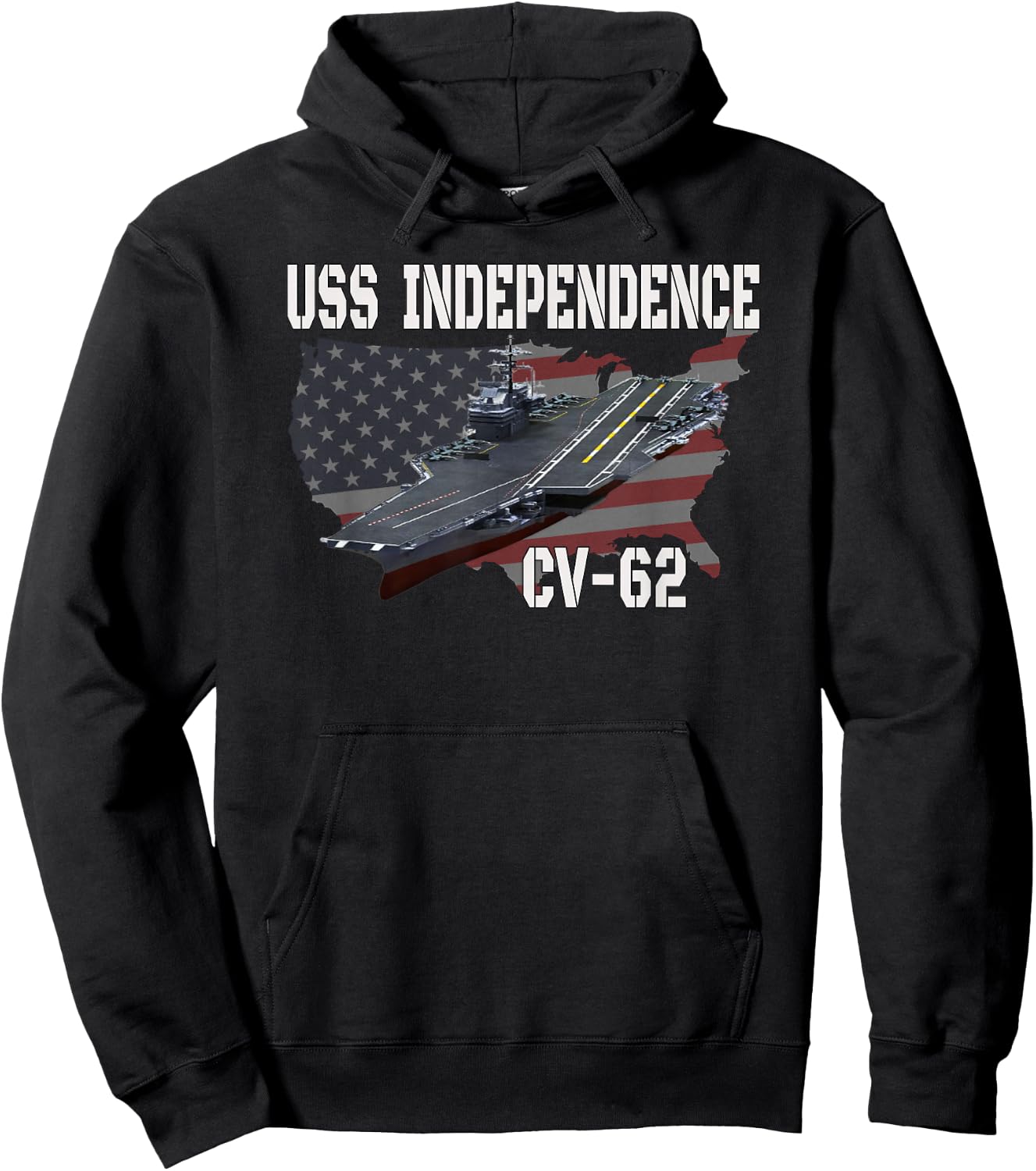 USS Independence CV-62 Aircraft Carrier Veterans Day Hoodie - Hoodie | Black