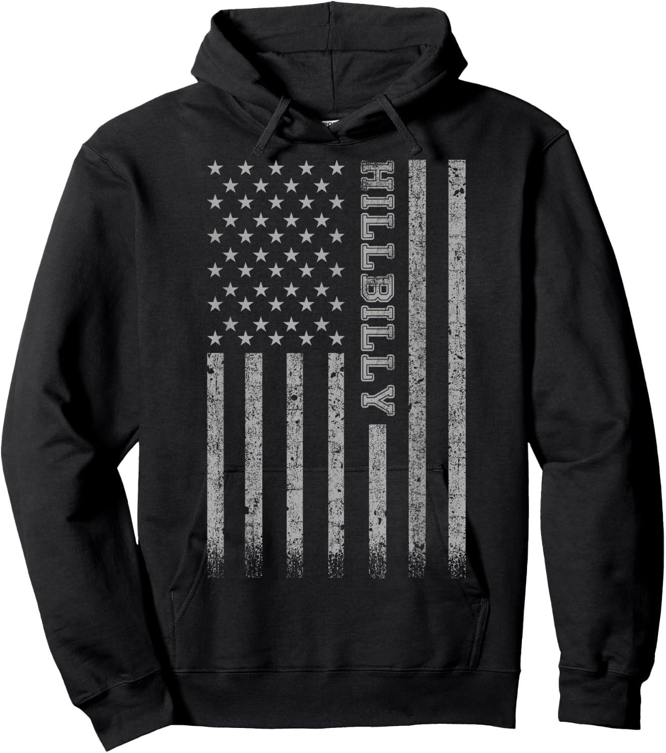 Hillbilly American Flag Hoodie - Hoodie | Black