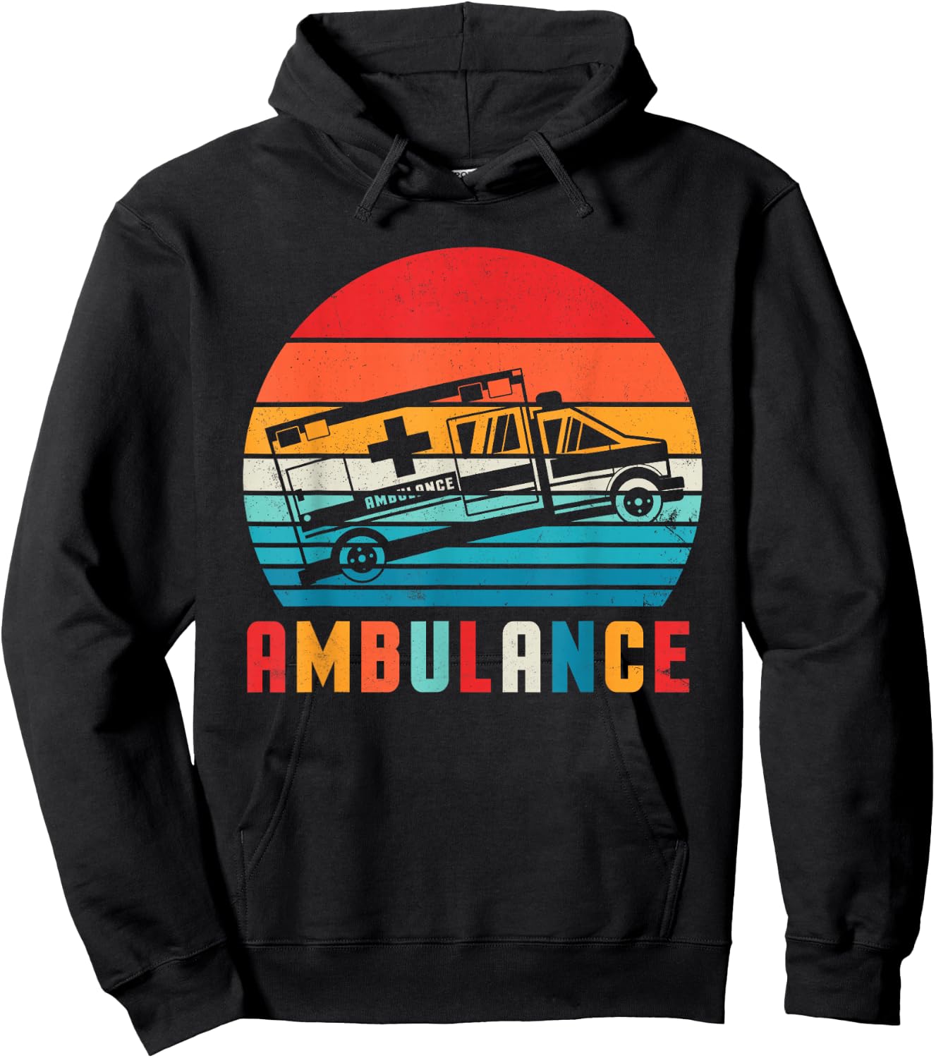 Ambulance Driver EMT Paramedic Emergency Rescue Retro Hoodie - Hoodie | Black