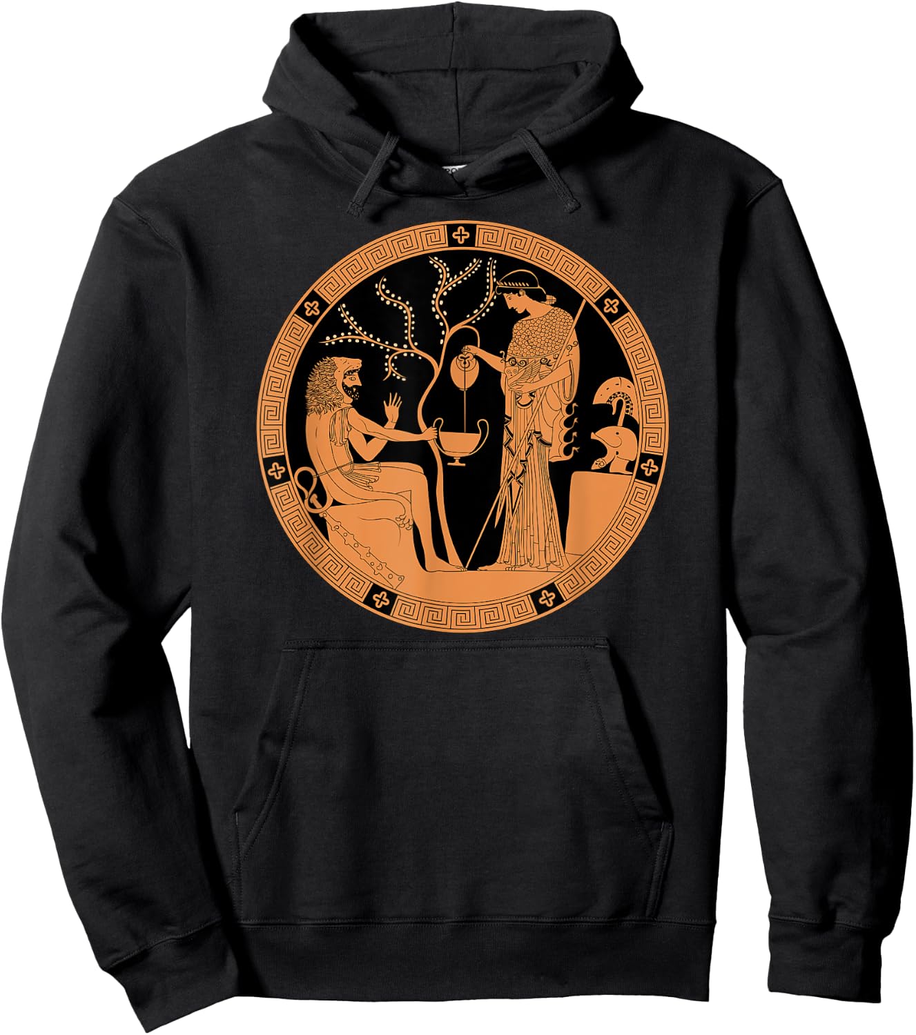 Athena and Heracles Hoodie - Hoodie | Black