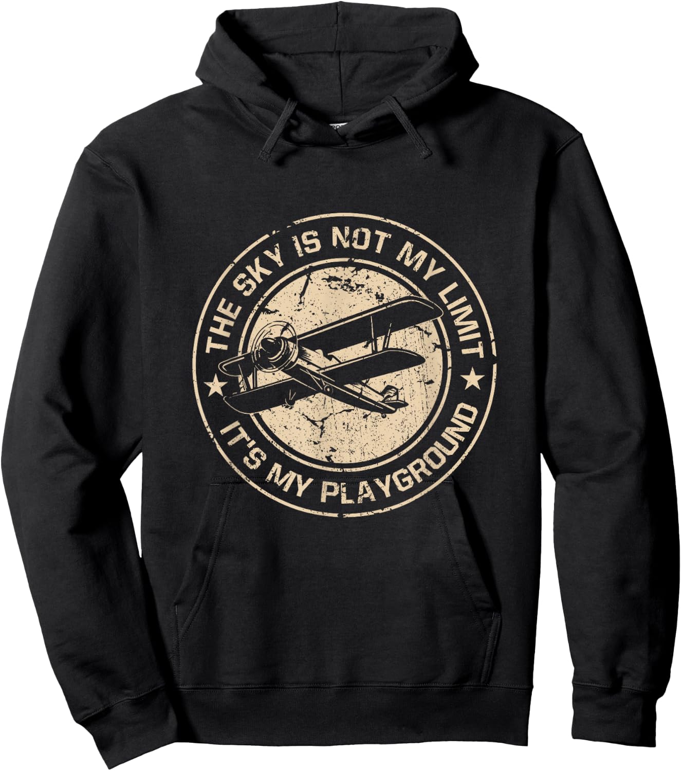 Aeroplane Pilot Sky Is Not My Limit It's My Playground Hoodie - Hoodie | Black
