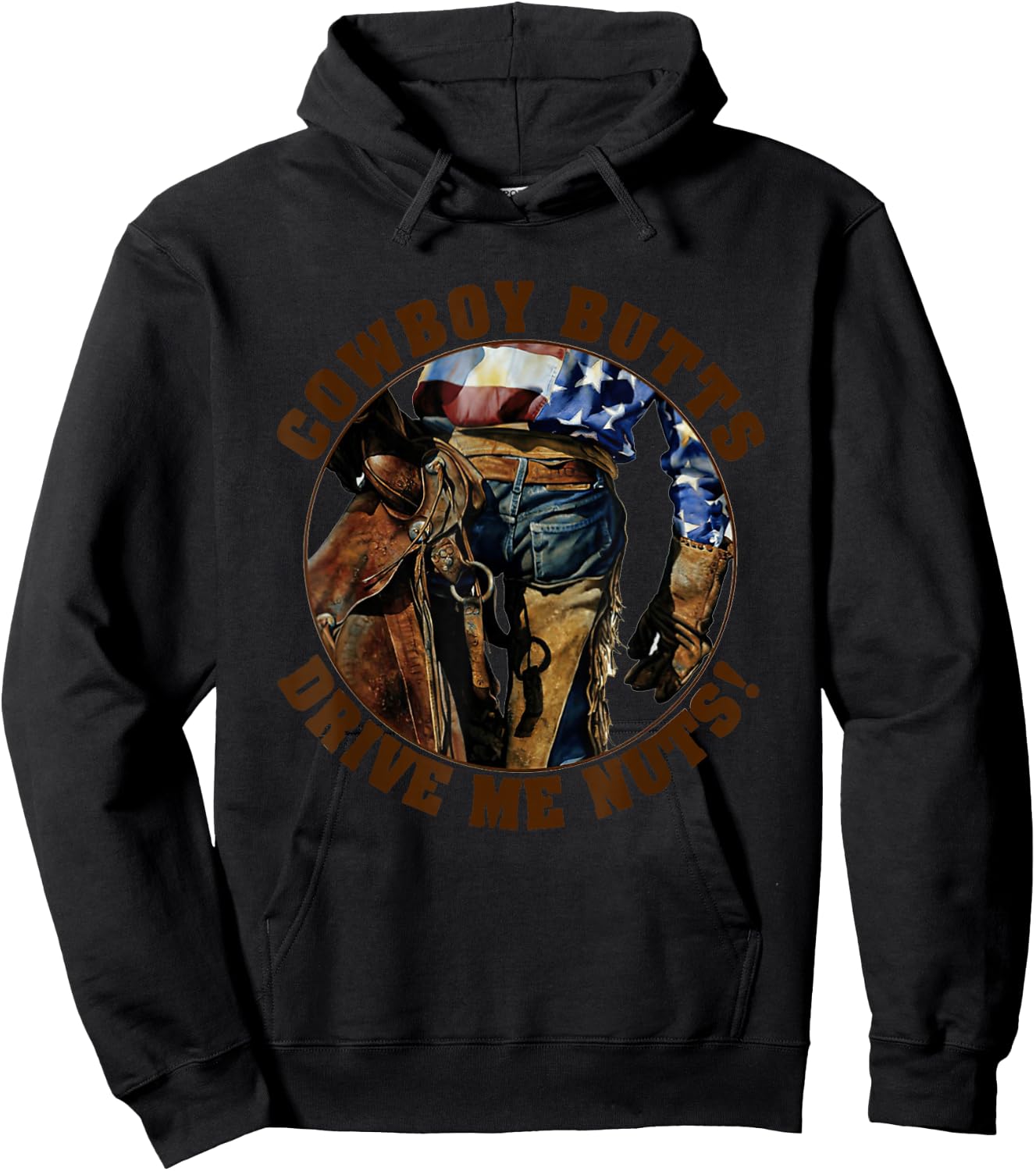 Cowboy Butts Drive Me Nuts Cute Country Cowgirl Western Hoodie - Hoodie | Black