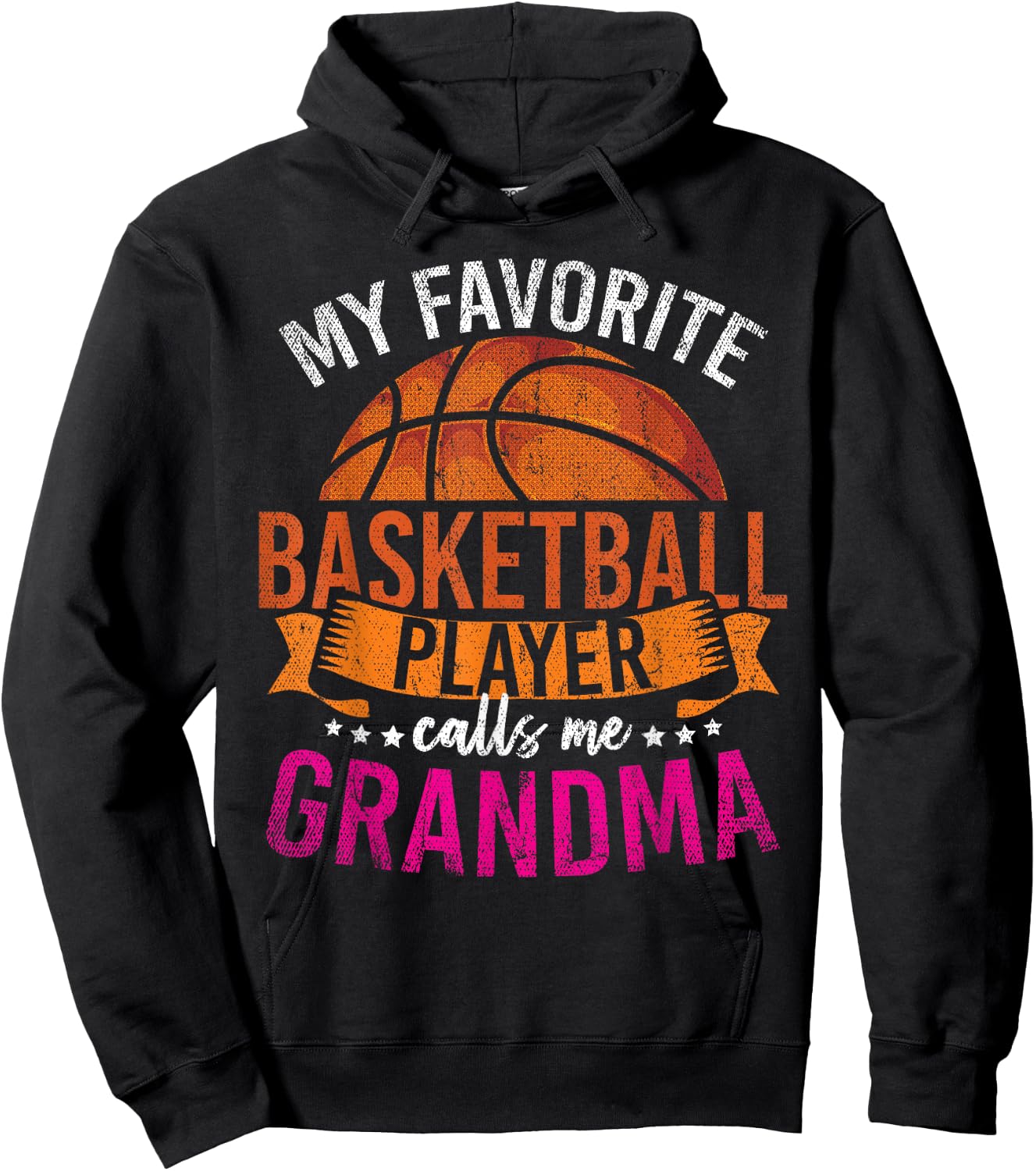 My Favorite Basketball Player Calls Me Grandma Basketball Hoodie - Hoodie | Black