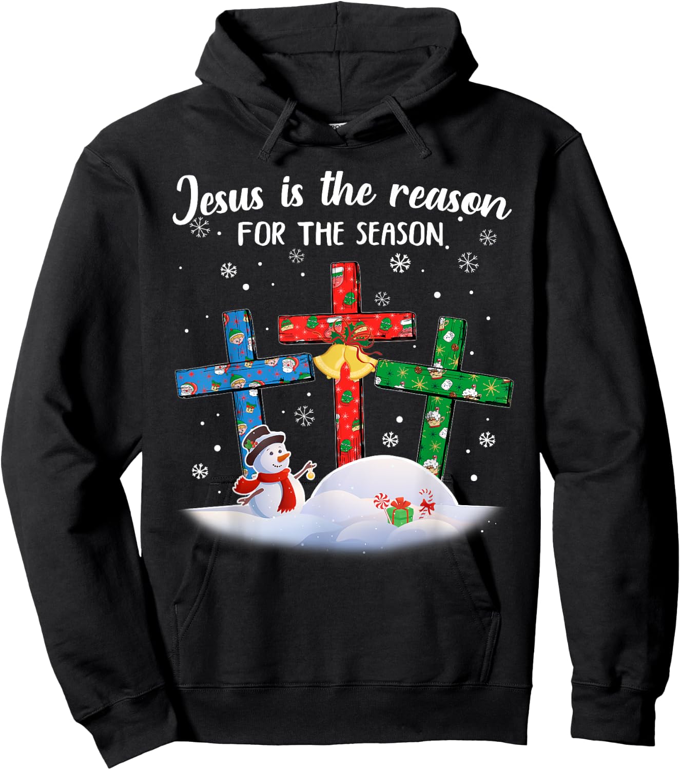 Jesus Is The Reason For The Season Christian Christmas Xmas Hoodie - Hoodie | Black