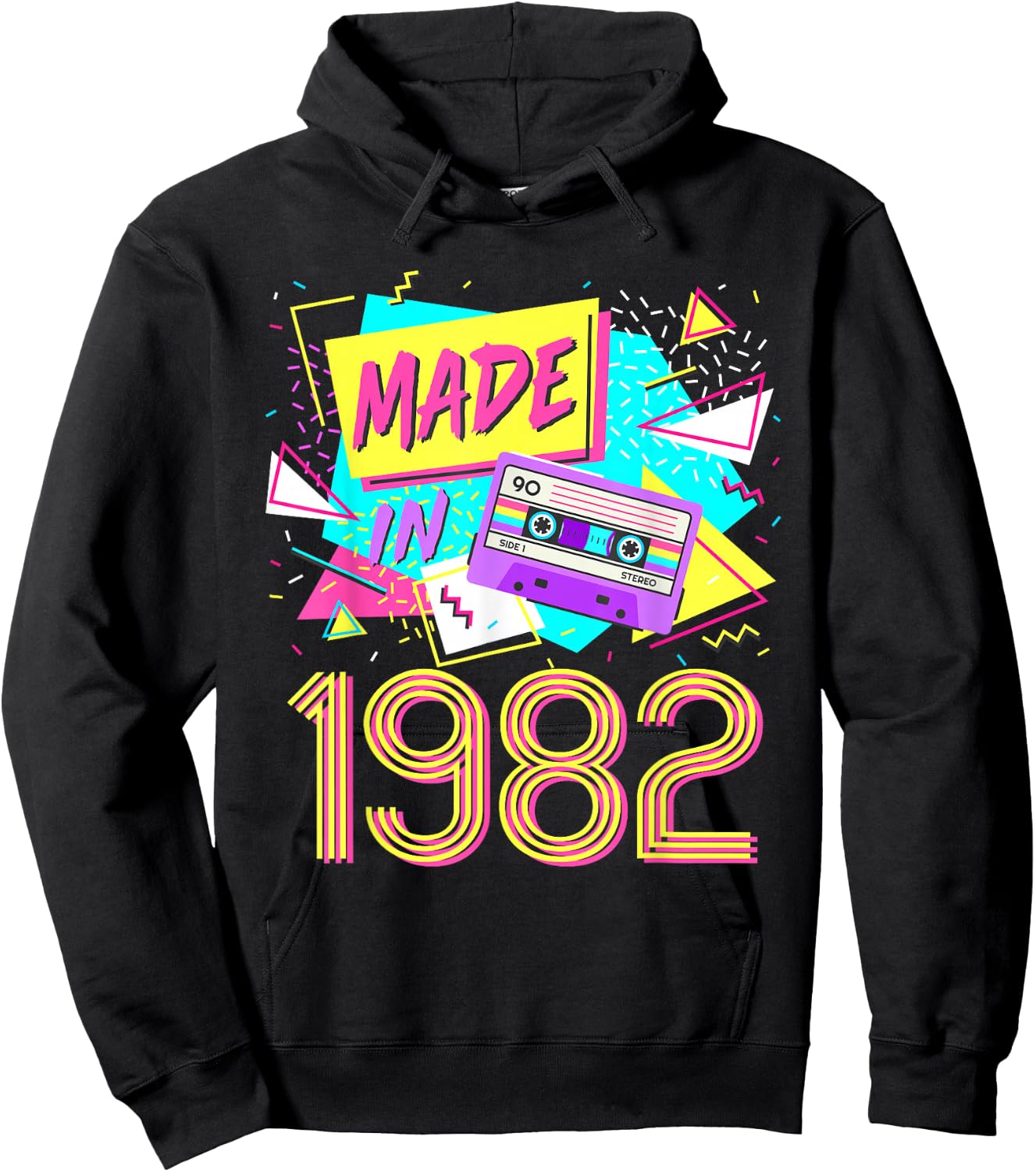 Made in 1982 40 Years Old Retro Vintage 80s 40th Birthday Hoodie - Hoodie | Black