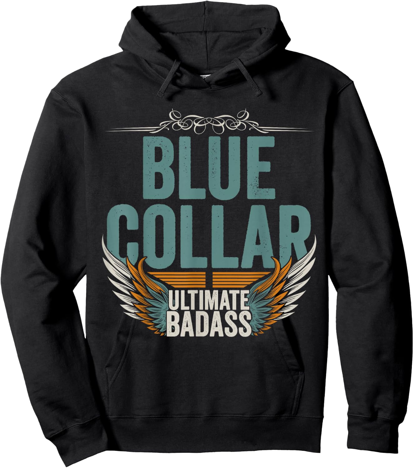 Blue Collar Ultimate Badass Blue collar Worker Hoodie - Hoodie | Black