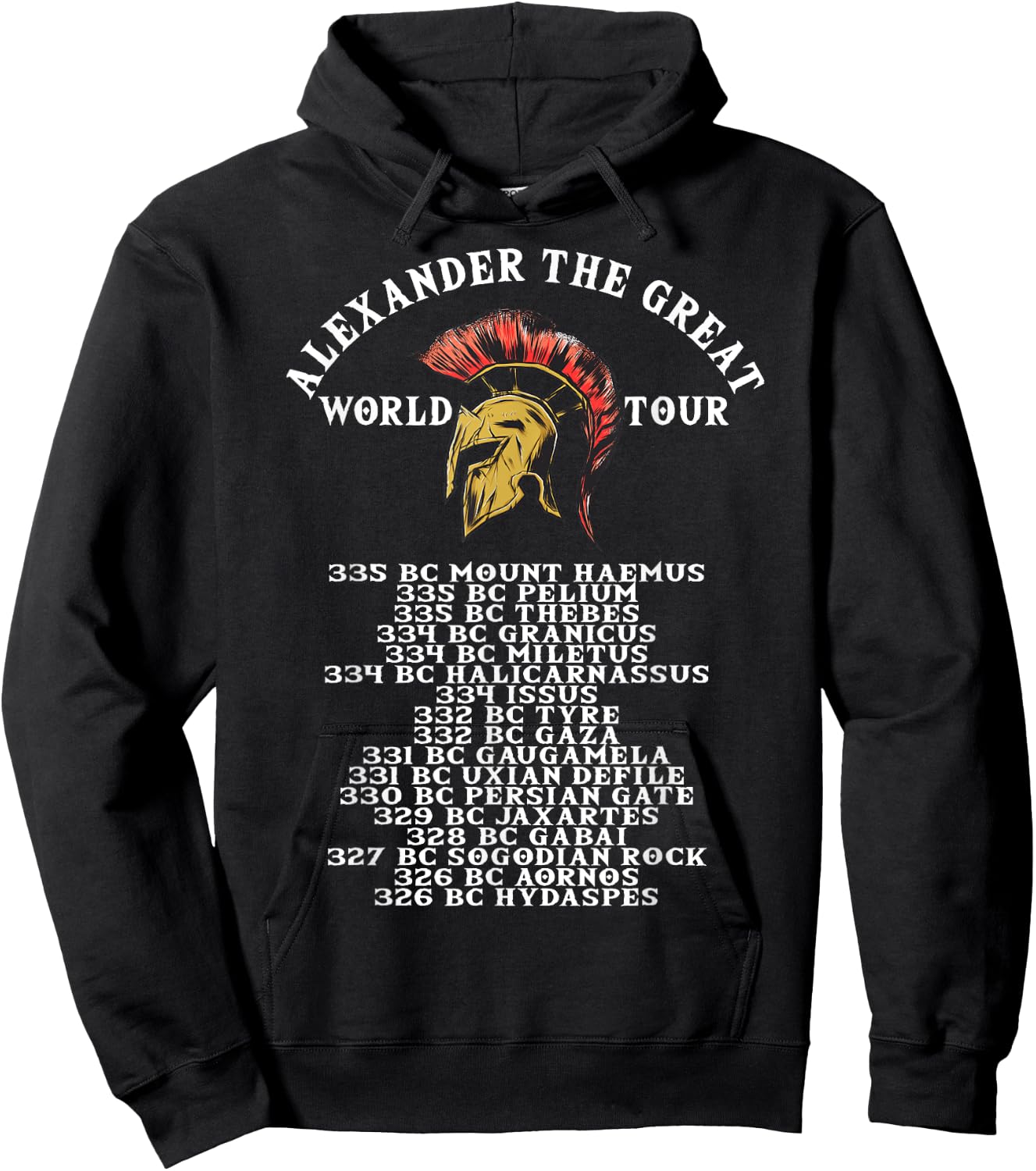 Ancient Greek History, Alexander The Great World Tour Hoodie - Hoodie | Black