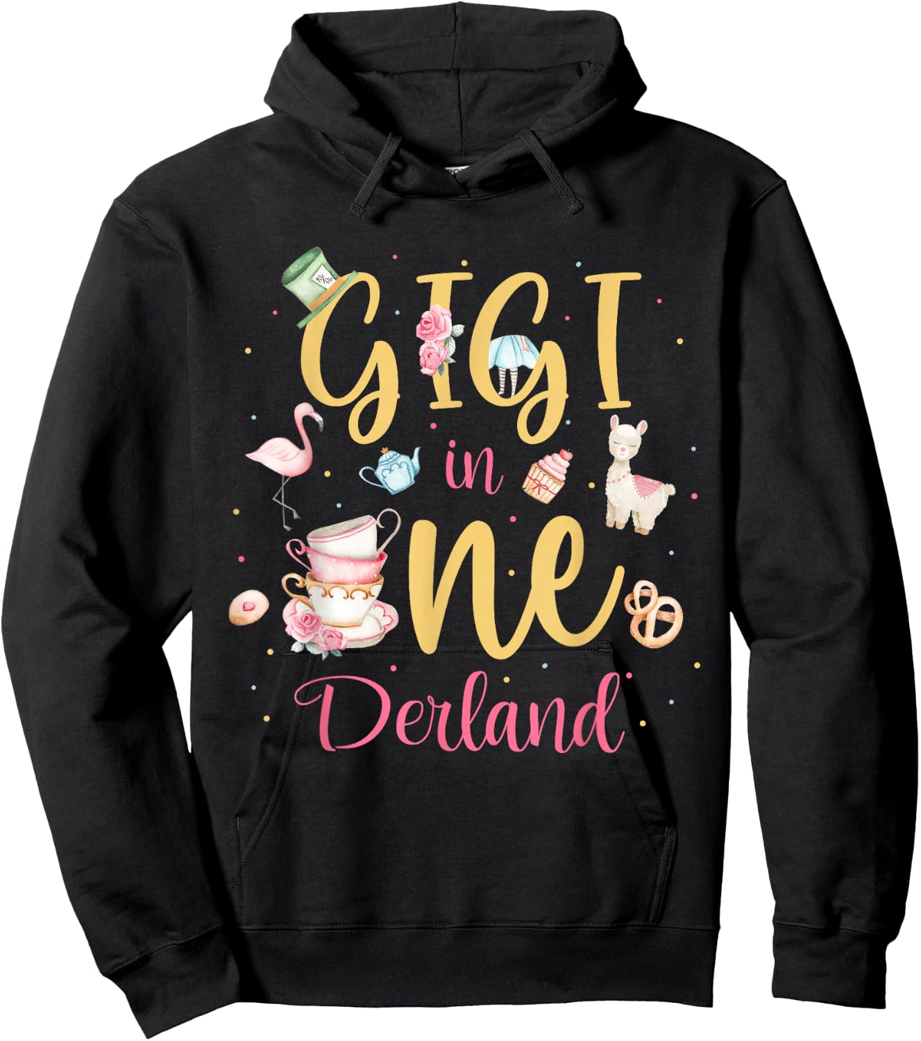 Gigi In Onederland Shirt - Grandma Of The 1st Birthday Girl Hoodie - Hoodie | Black