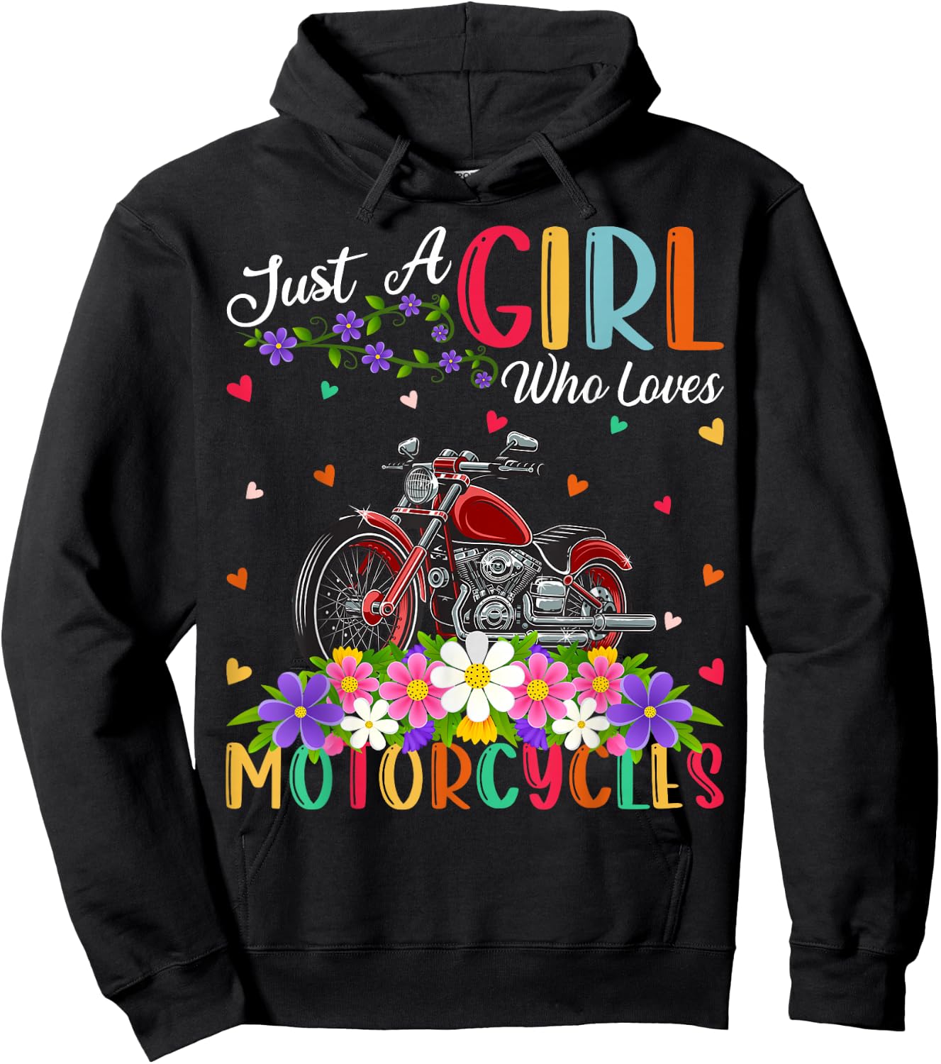 Motorcycle Lover Just A Girl Who Loves Motorcycle Hoodie - Hoodie | Black