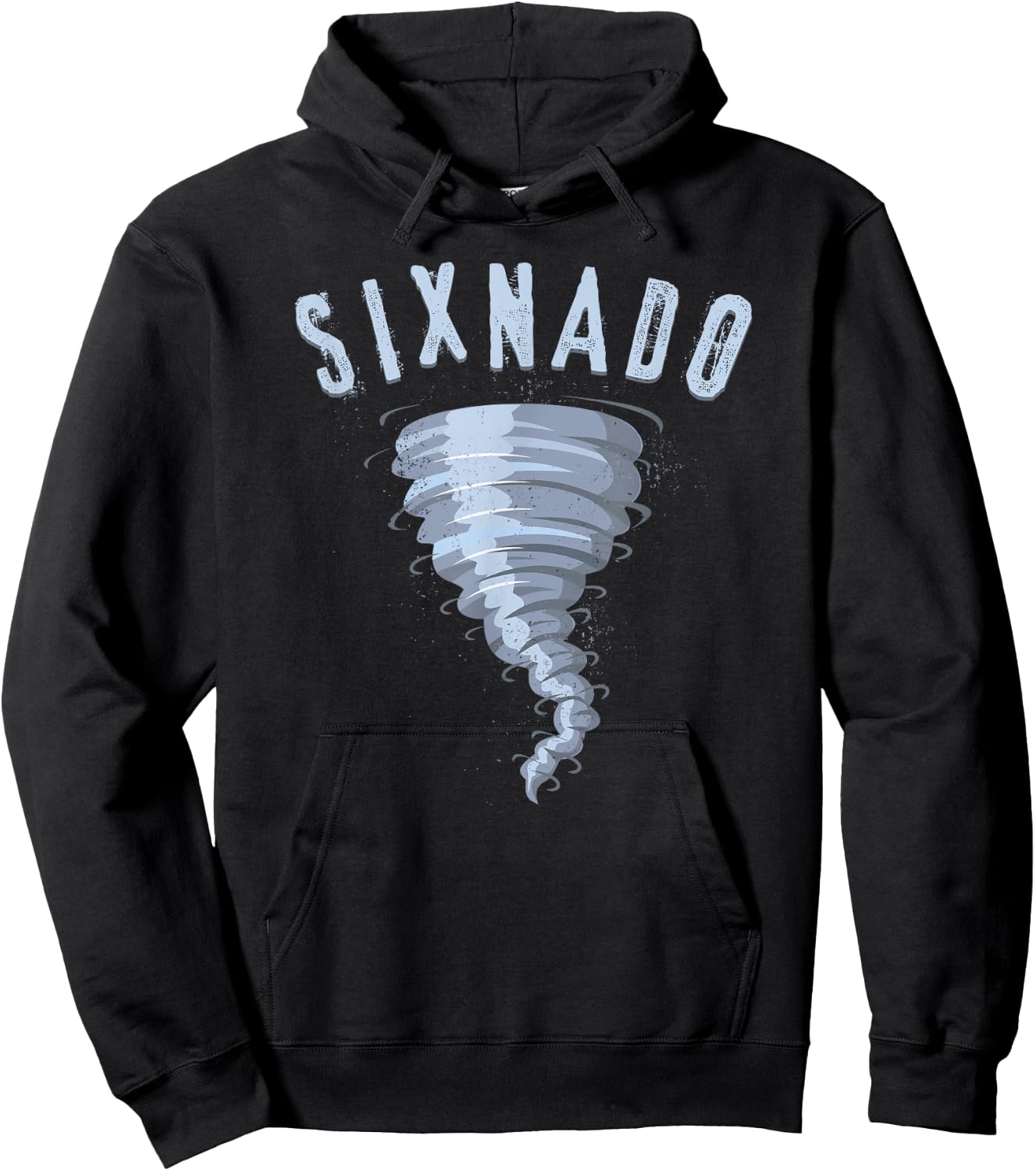 6th Birthday Tornado Shirt, Turning Six Sixnado Gift Hoodie - Hoodie | Black