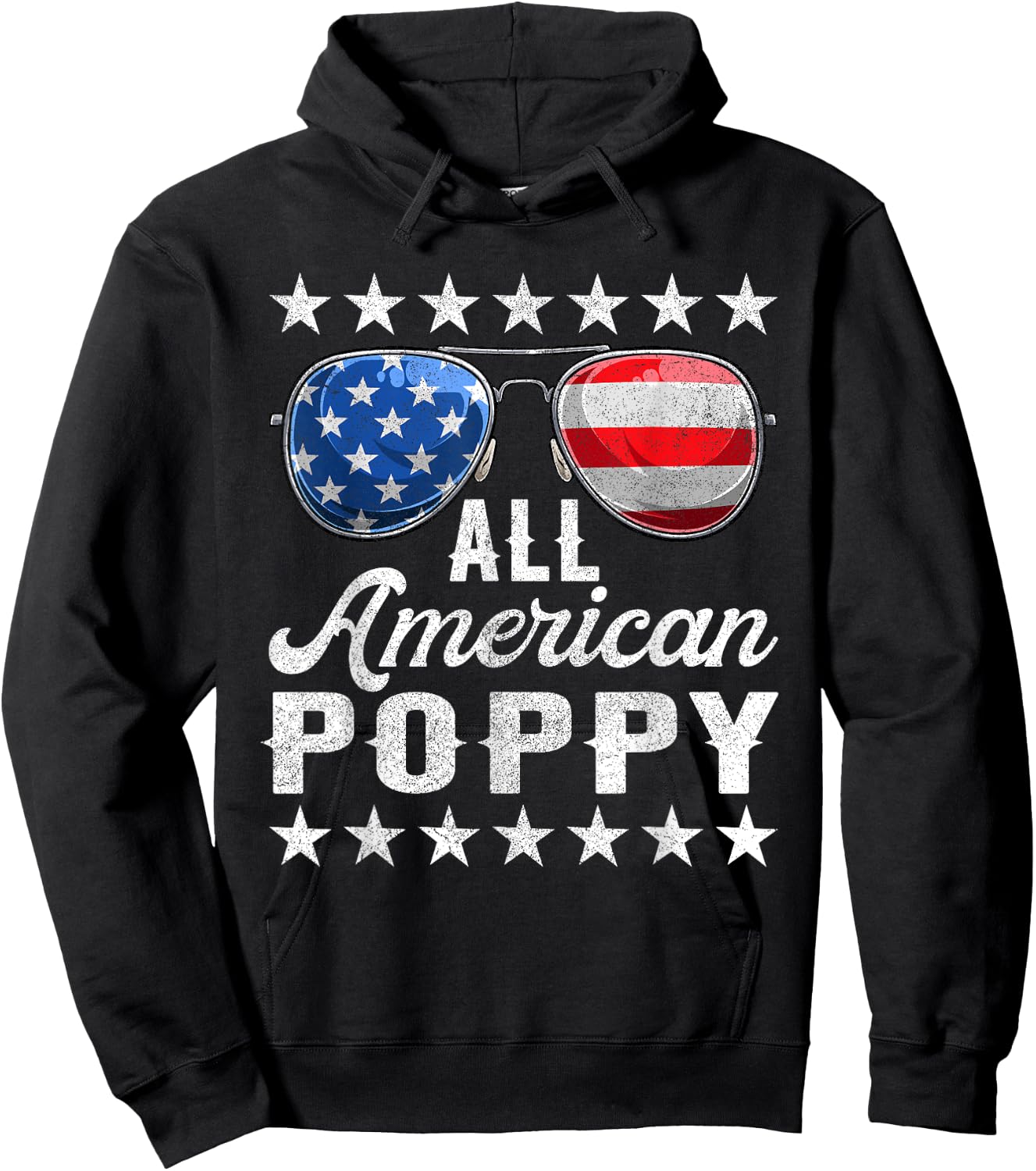 All American Poppy Shirt, 4th Of July Matching Outfit Family Hoodie - Hoodie | Black