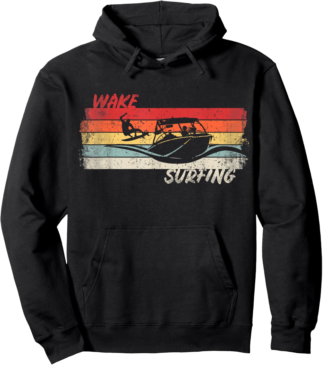 Wake Surfing Wakesurfing Boat Lake Surf T Shirt Wakesurf Hoodie - Hoodie | Black