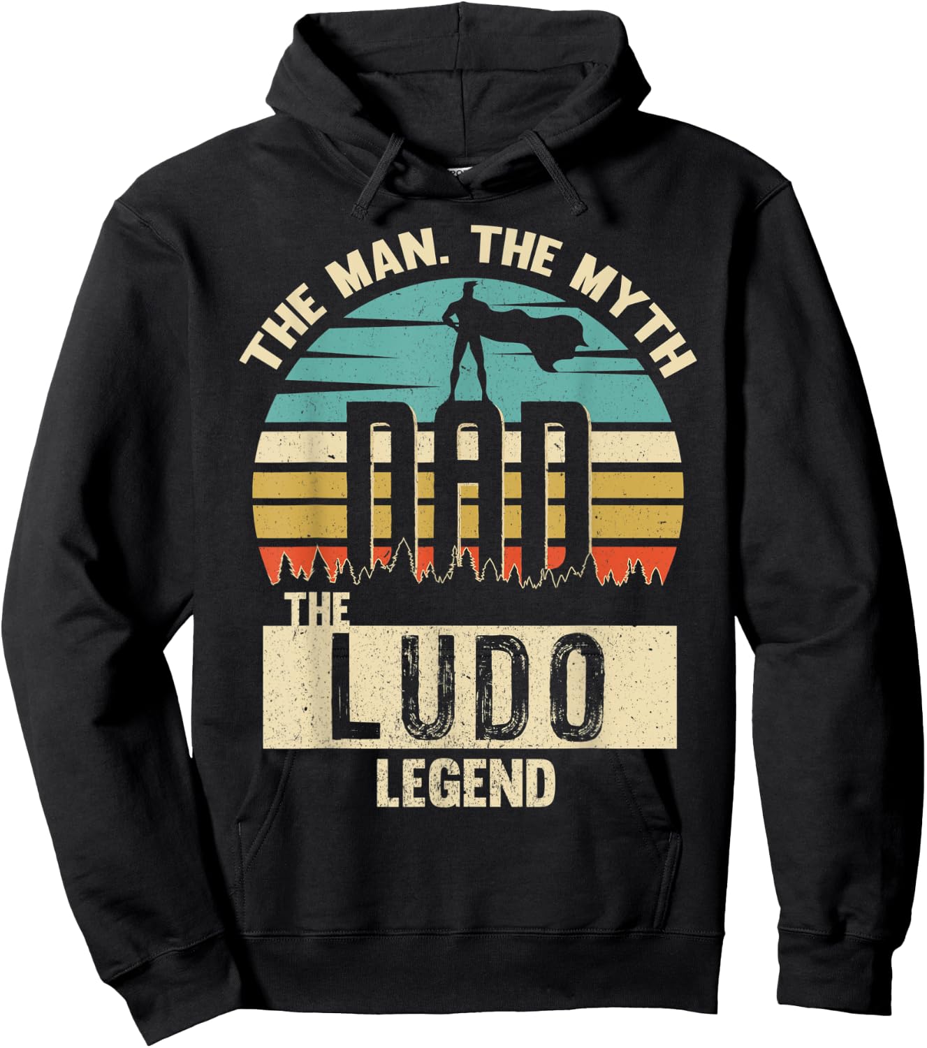 Man Myth Legend Dad Ludo Hoodie - Hoodie | Black